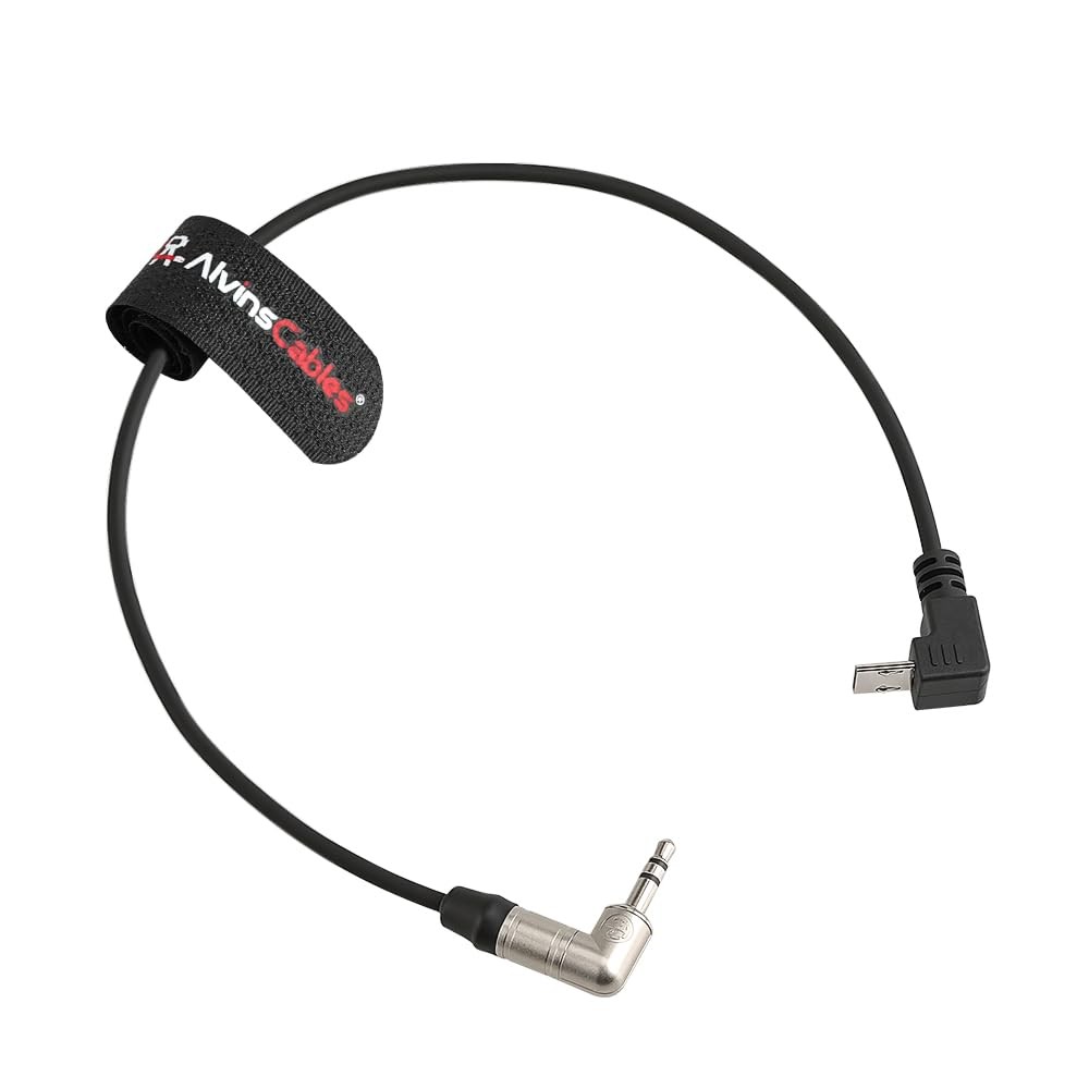 Timecode Cable 3.5mm TRS to Micro USB for Sony A1 Tentacle SYNC E Timecode 35cm