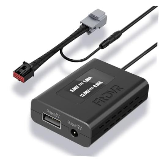 Dash Camera Power Adapter (10-Pin) for Lincoln, Ford, LED Display USB Power