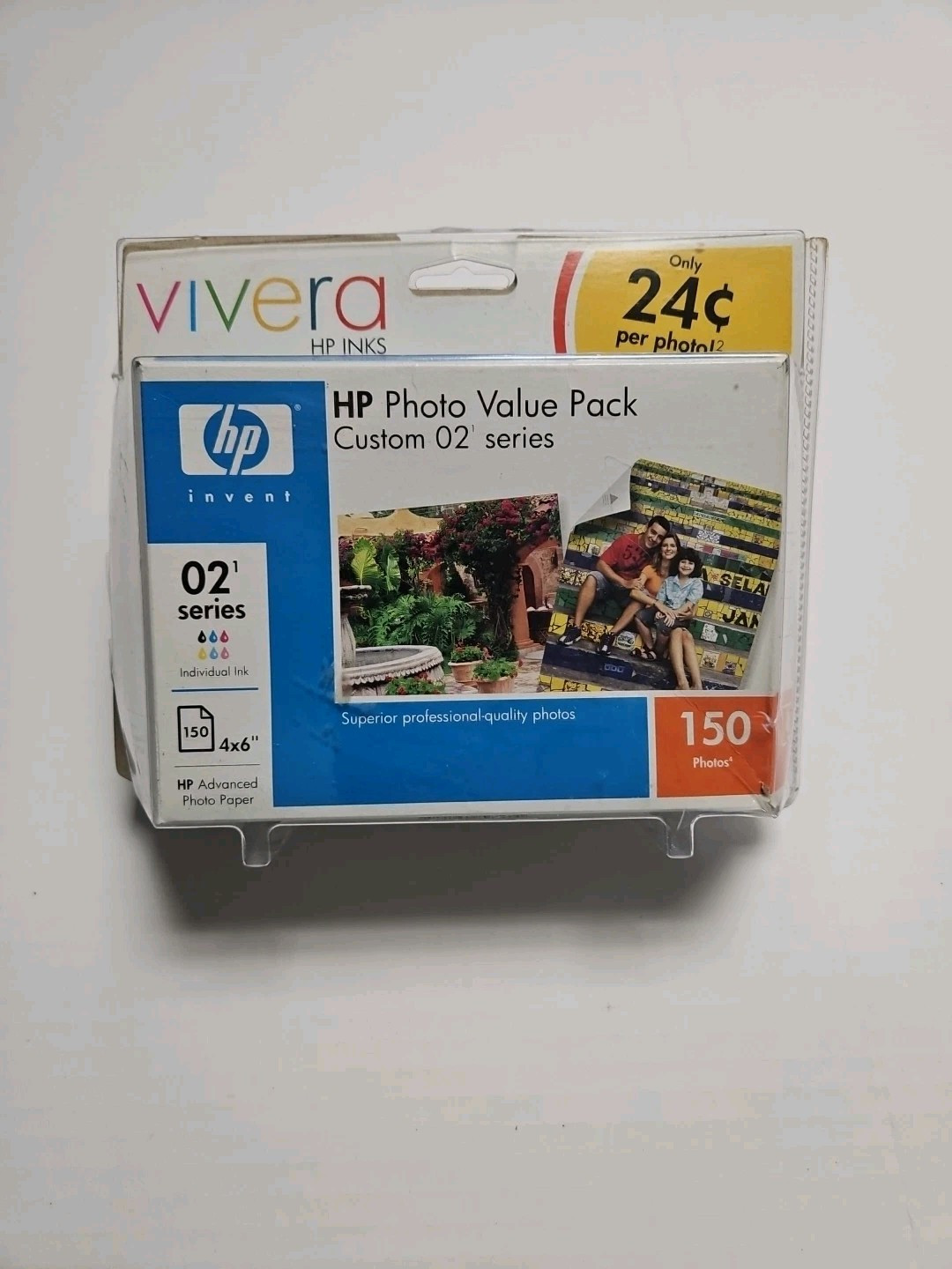 HP VIVERA 02 series Photo Value Pack ~150 Photo Papers ***No Ink Cartridges***