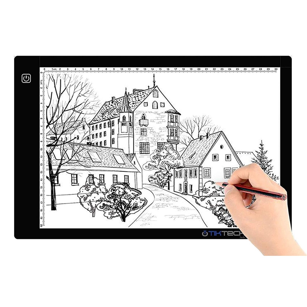 A4 Ultra-Thin Portable LED Tracing Light Box Dimmable - Black