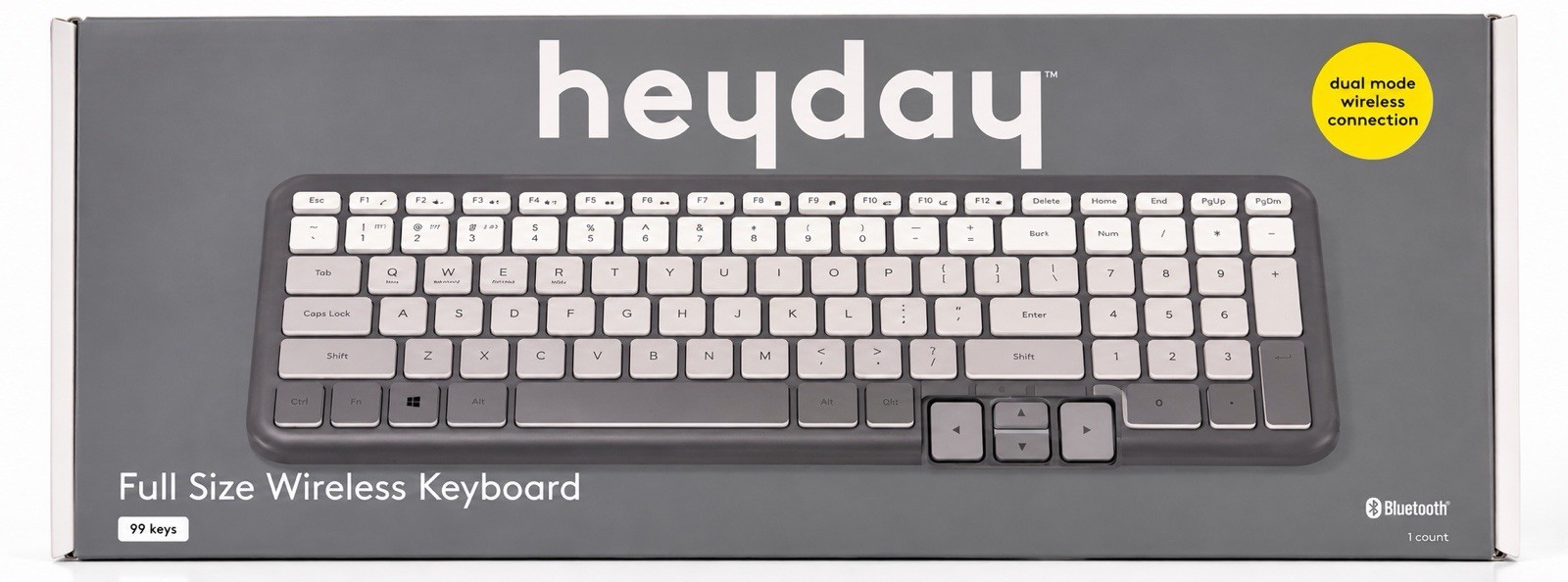 Heyday Full-size Wireless Keyboard; Dual-mode Wireless Connection