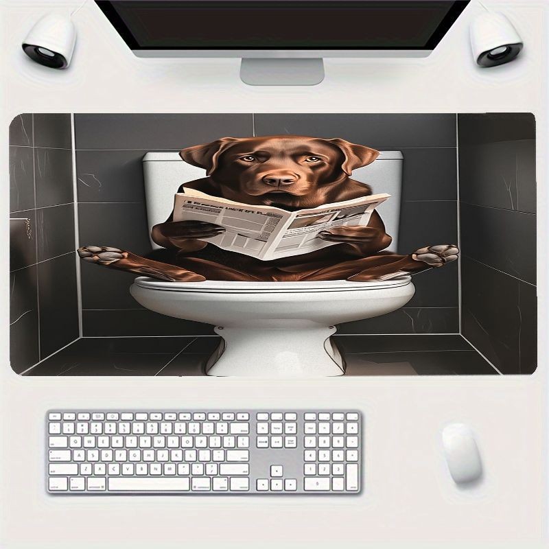 Creative Dog Mouse Pad Featuring a High-Definition Image of a Relaxed Labrador