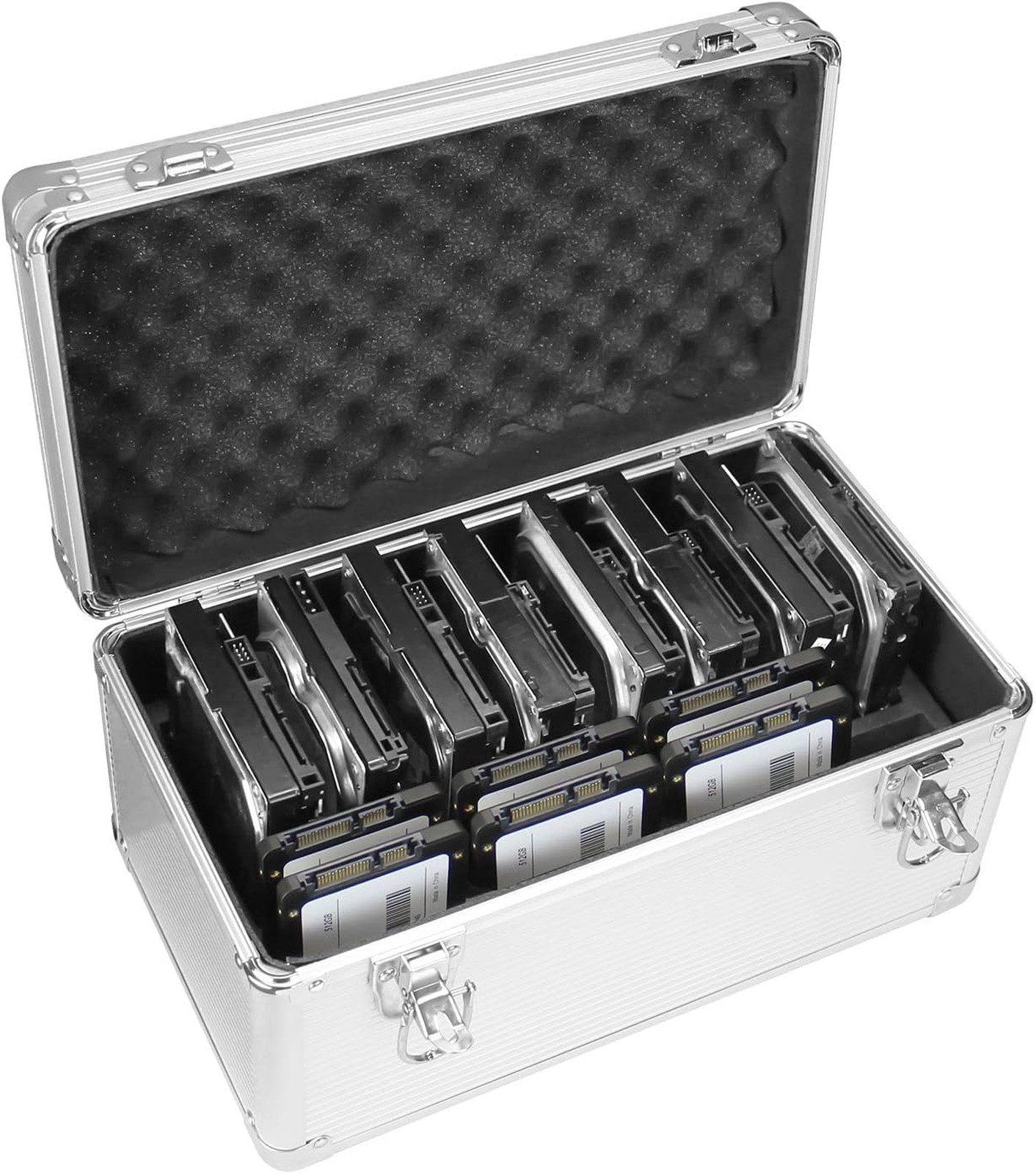 HDD Storage Box Aluminum IP65 Water Resistant Hard Drive Organizer for 2.5 3.5