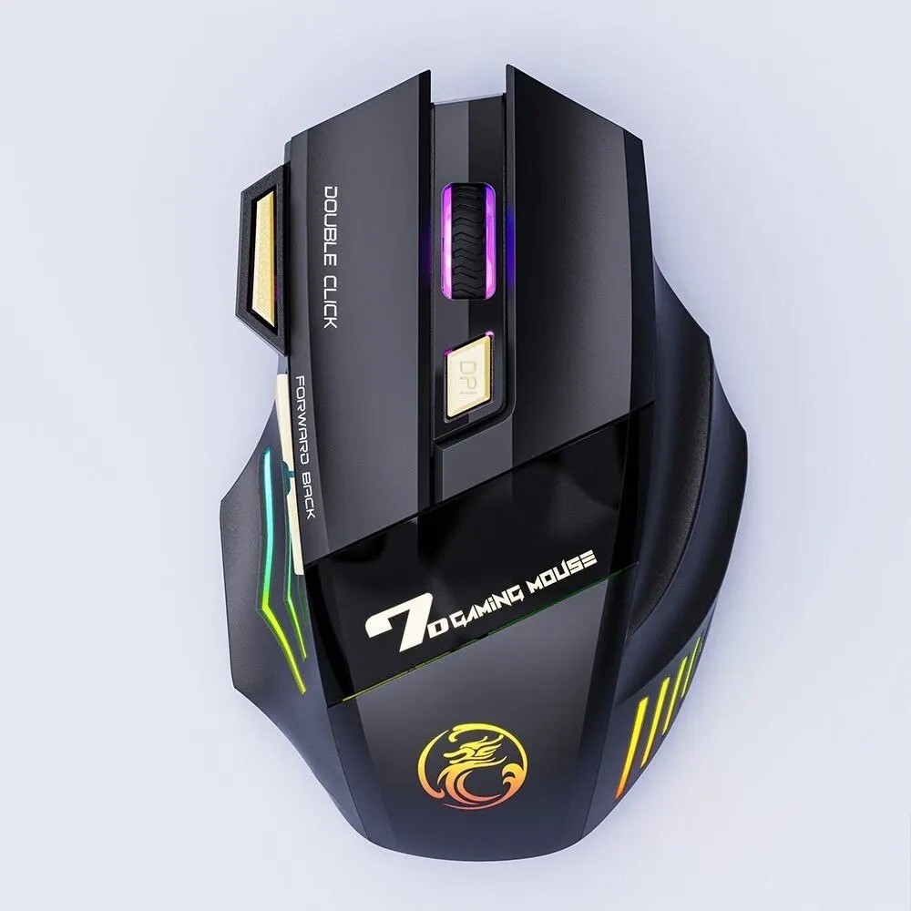 iMICE GW-X7 7-button RGB Silent Rechargeable Wireless Gaming Mouse