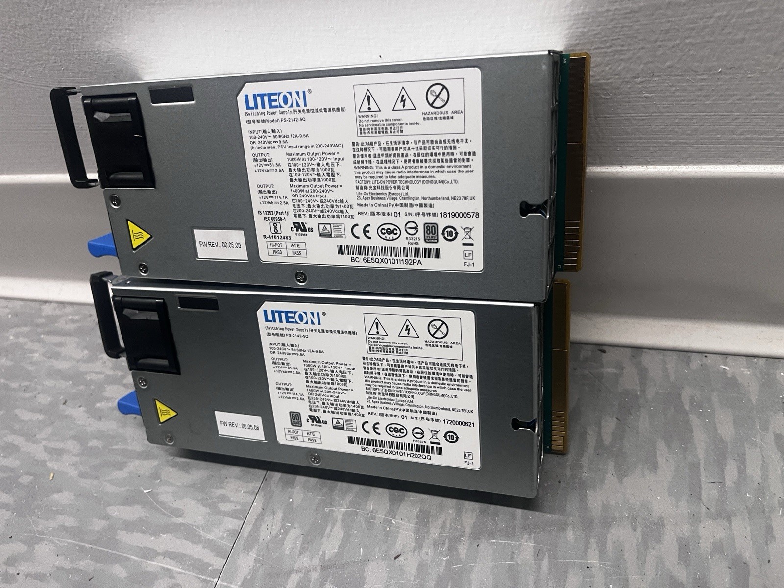 PS-2142-5Q LITE-ON 1400W 80Plus 1U Switching Power Supply 105-000-466-02