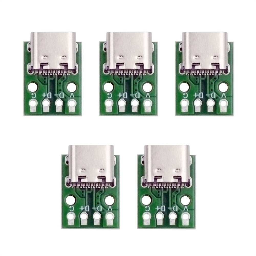 5pcs/set DIY OEM Type C Socket Connector to 4Pin Pitch=2.54mm Wafer Socket
