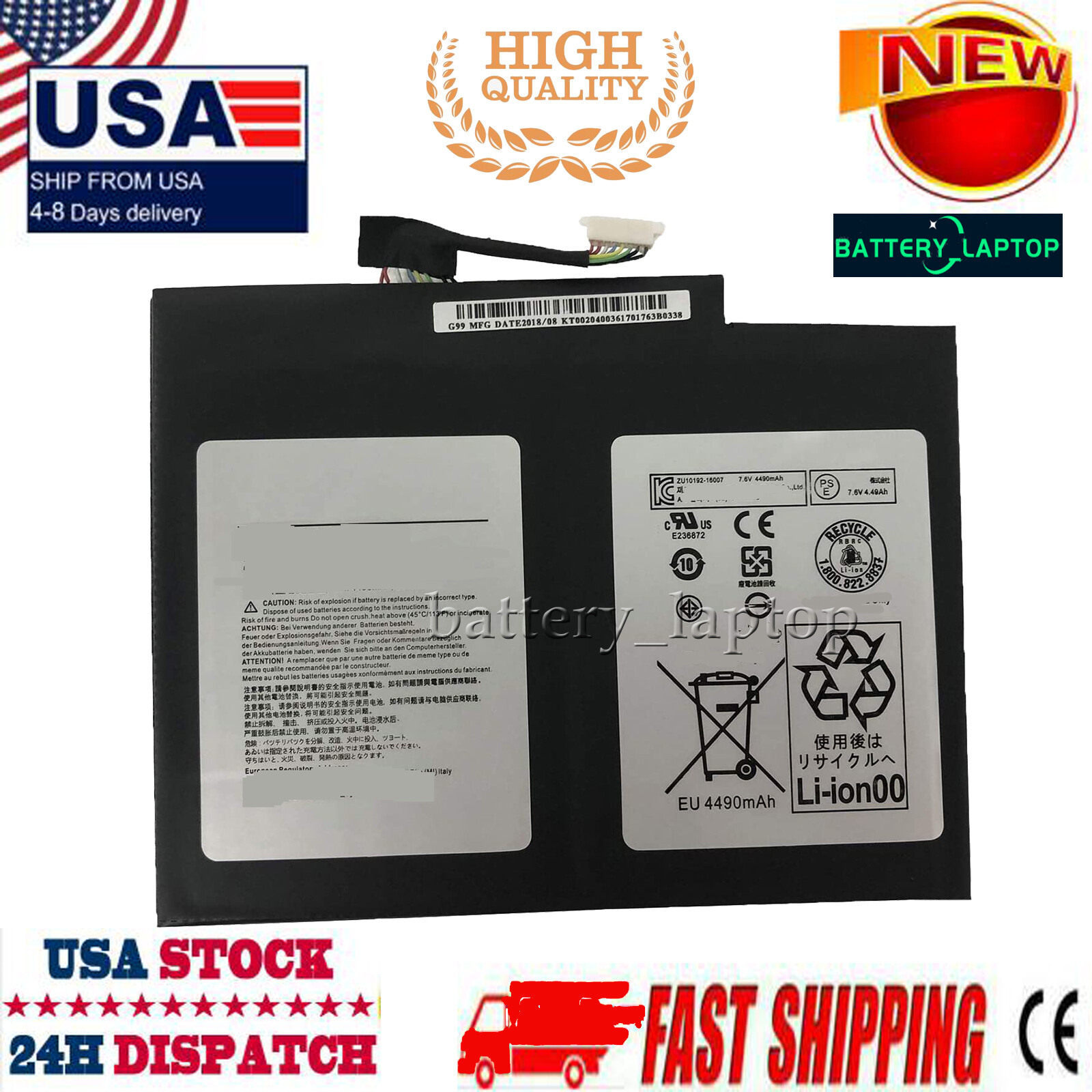 AP16B4J Battery for Acer Alpha 12 Switch 5 SW512-52 SW512-52-513B 2ICP4/78/104 
