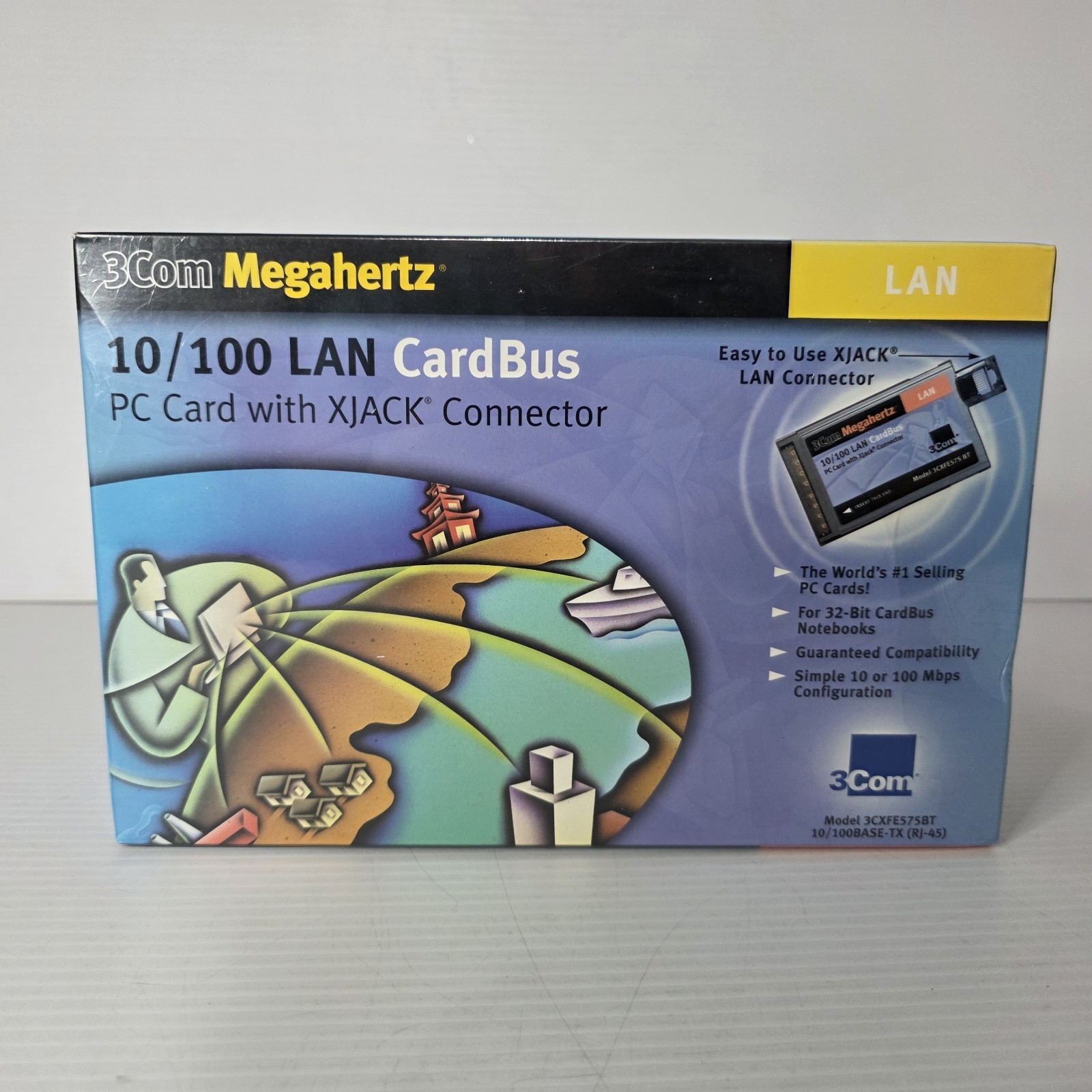 3 Com Megahertz 10/100 LAN CardBus PC Card New Sealed 