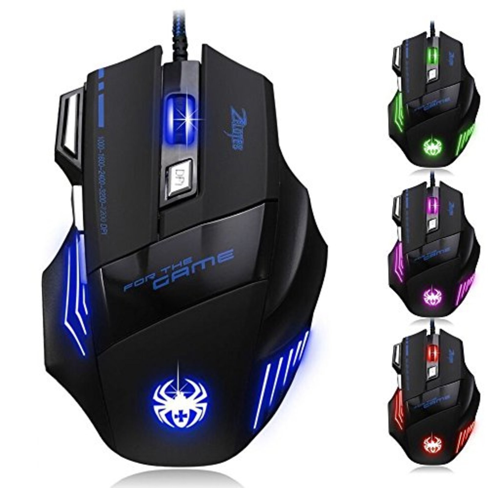 AFUNTA ZELOTES gaming mouse 7 button 5500 DPI Windows IOS USB wired LED Japan