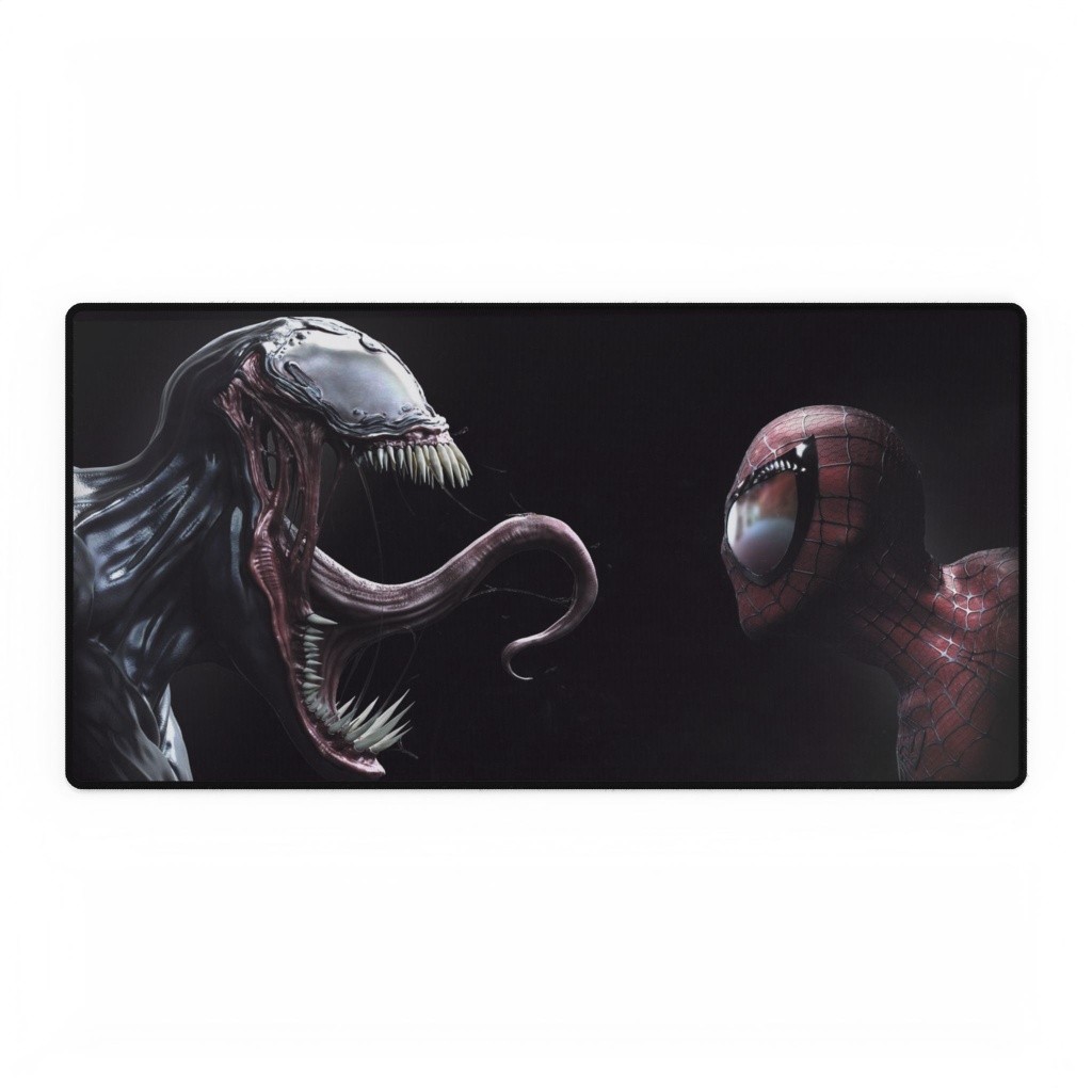 Venom And Spider-Man Confrontation Dark Portrait Mouse Pad Desk Mats Marvel