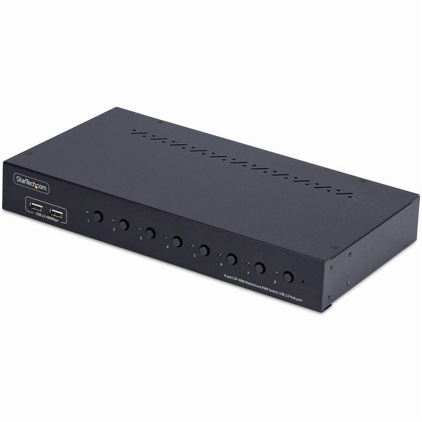 StarTech 8-Port DisplayPort 1.2 KVM Switch, 4K 60Hz, USB 2.0 Hub, Push-Button