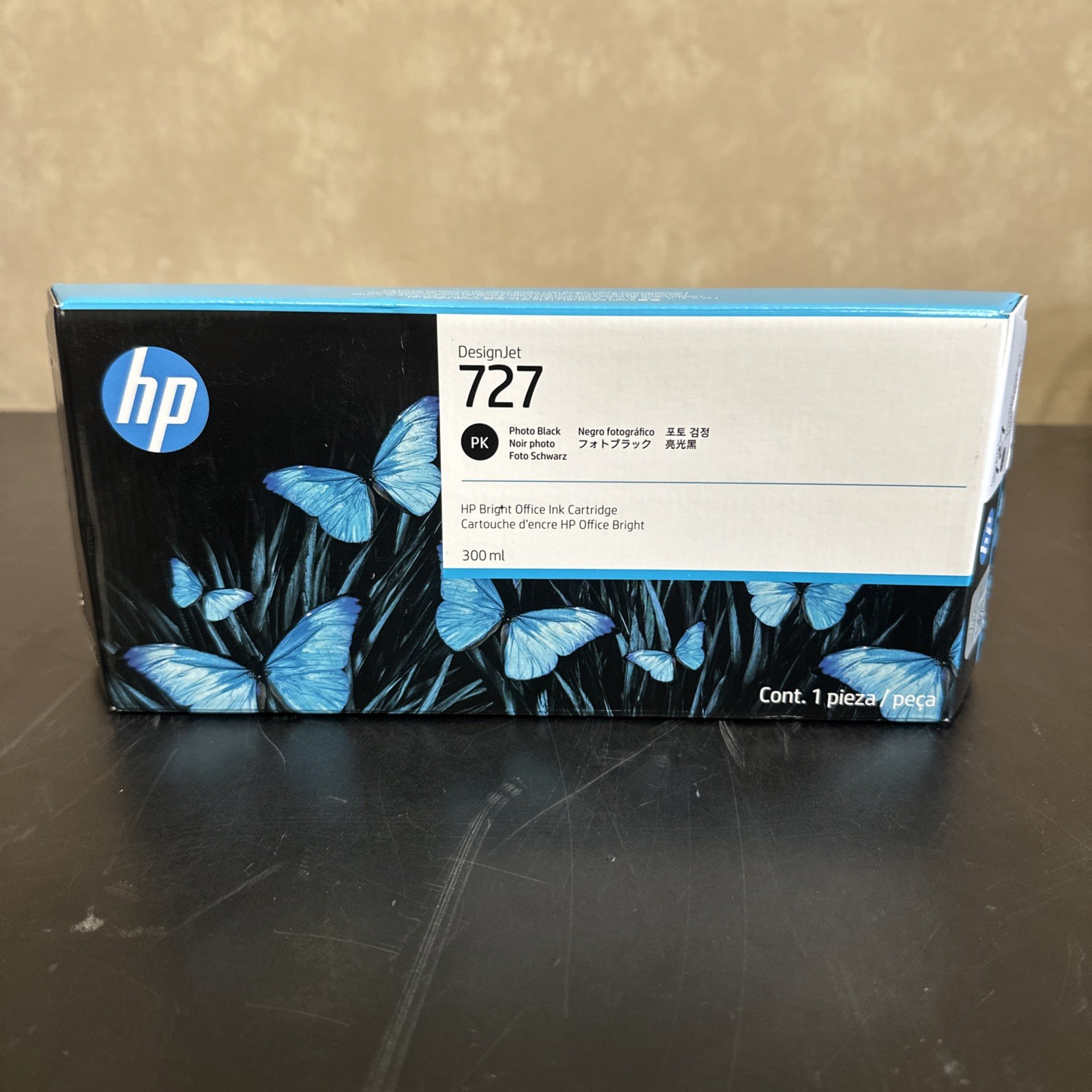 HP DesignJet 727 Photo Black Ink Cartridge 300ml Genuine/Original F9J79A