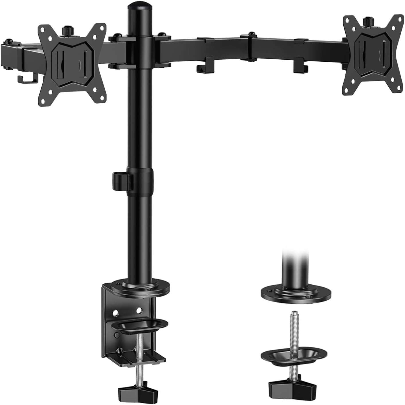ErGear Dual Monitor Stand, Heavy Duty Adjustable Monitor Desk Mount for 2 Scr...