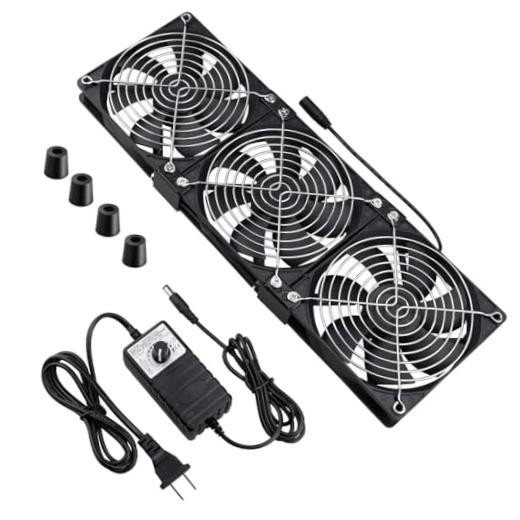 Dual Ball 3 x 120mm Computer Fan with AC Plug DC 12V Server Fans 3x120mm fan