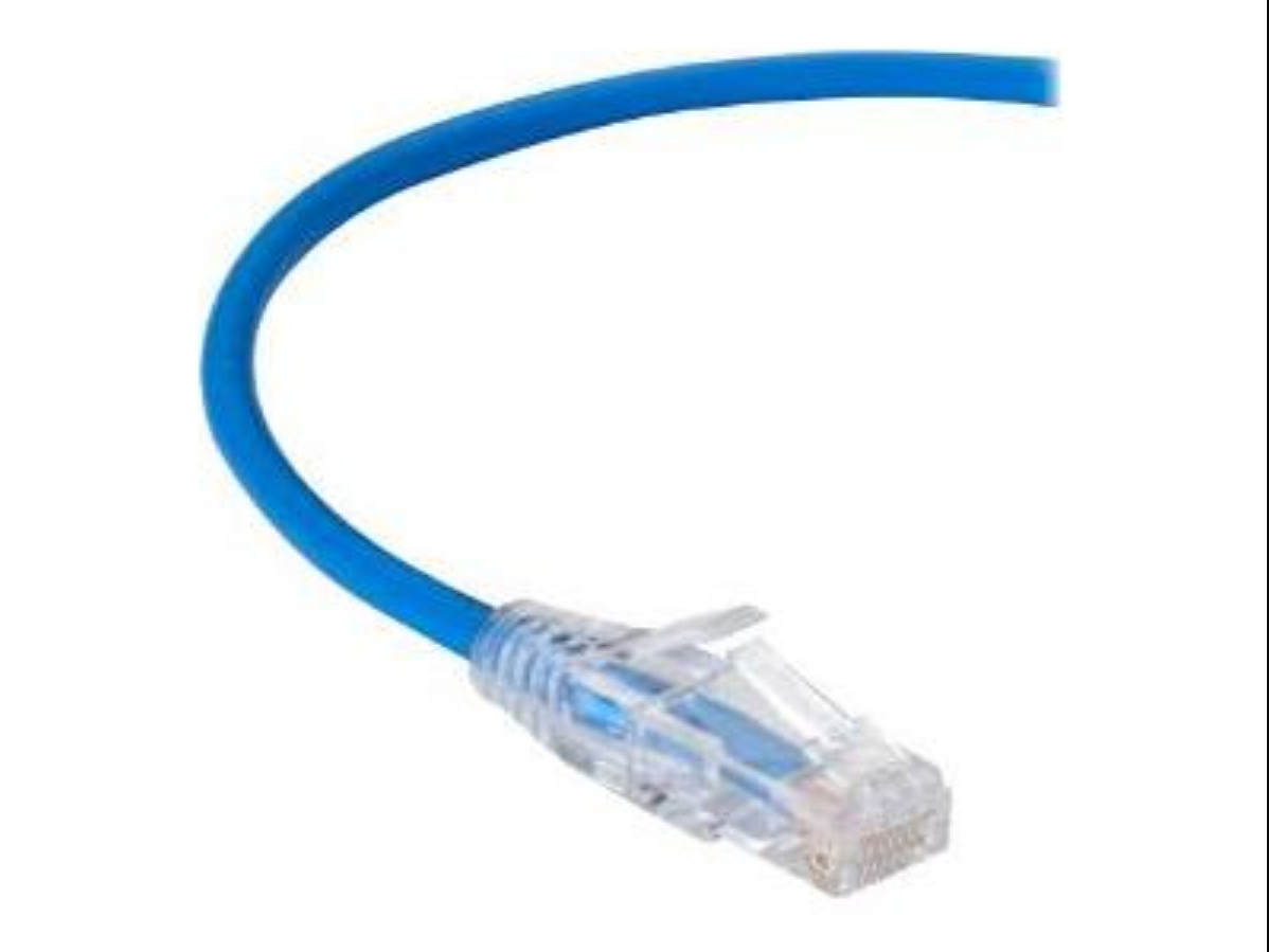 Black Box Slim-Net CAT6 patch cables feature  (RJ45 M/M) 15-ft- C6PC28-BL-15