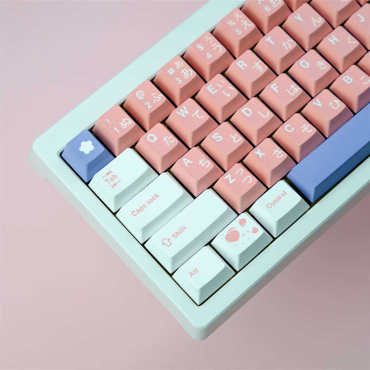 129 Keys GMK Peach Blossom Copy Keycap PBT Dye Sub Cherry Profile Keycap Set