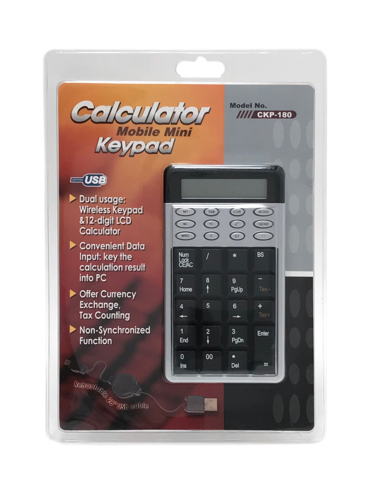NEW USB Calculator Mobile Mini 19-Key Numeric Keypad CKP-180
