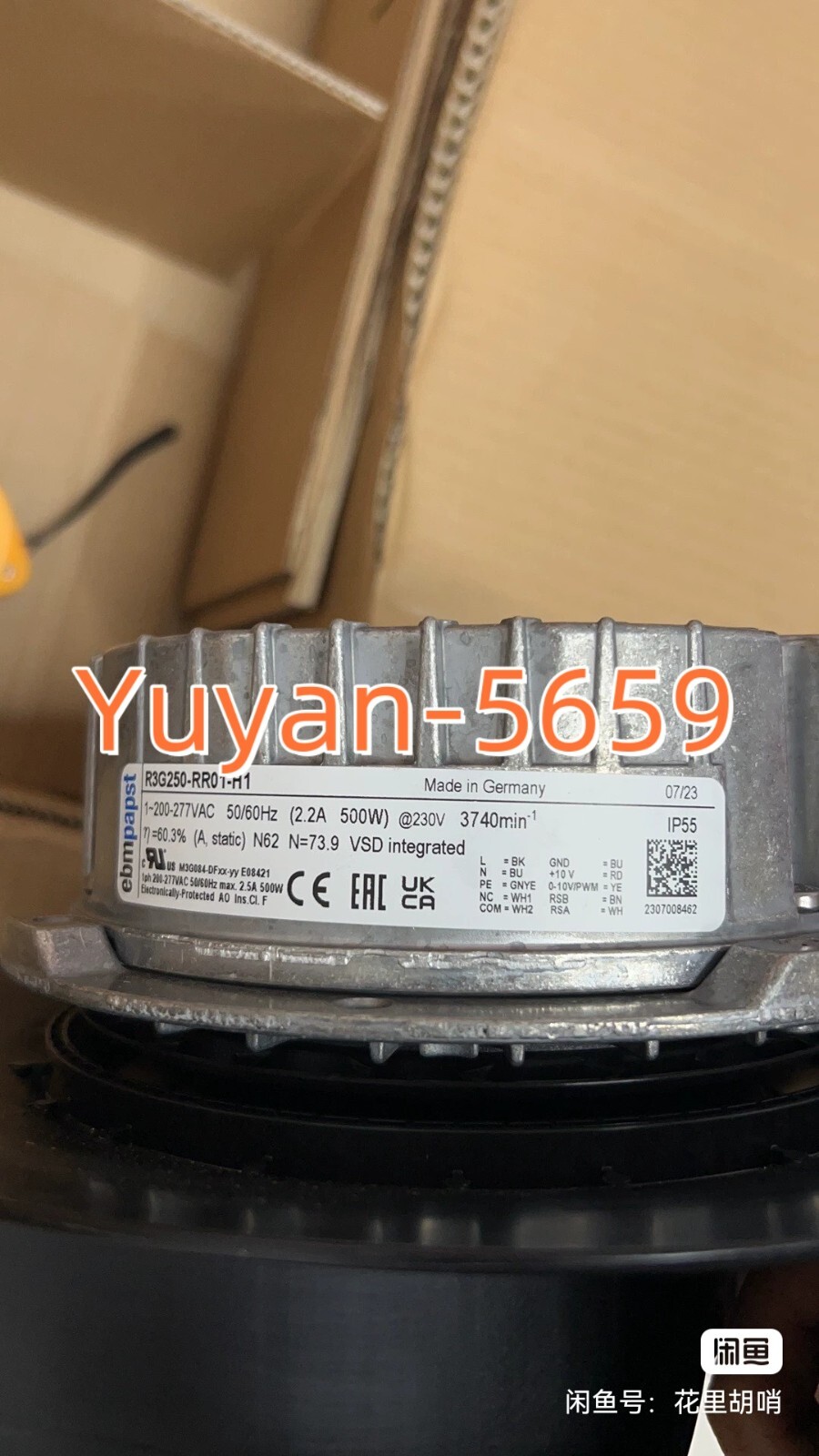 1PCS NEW R3G250-RR01-H1 Draught Fan Via DHL or FedEX
