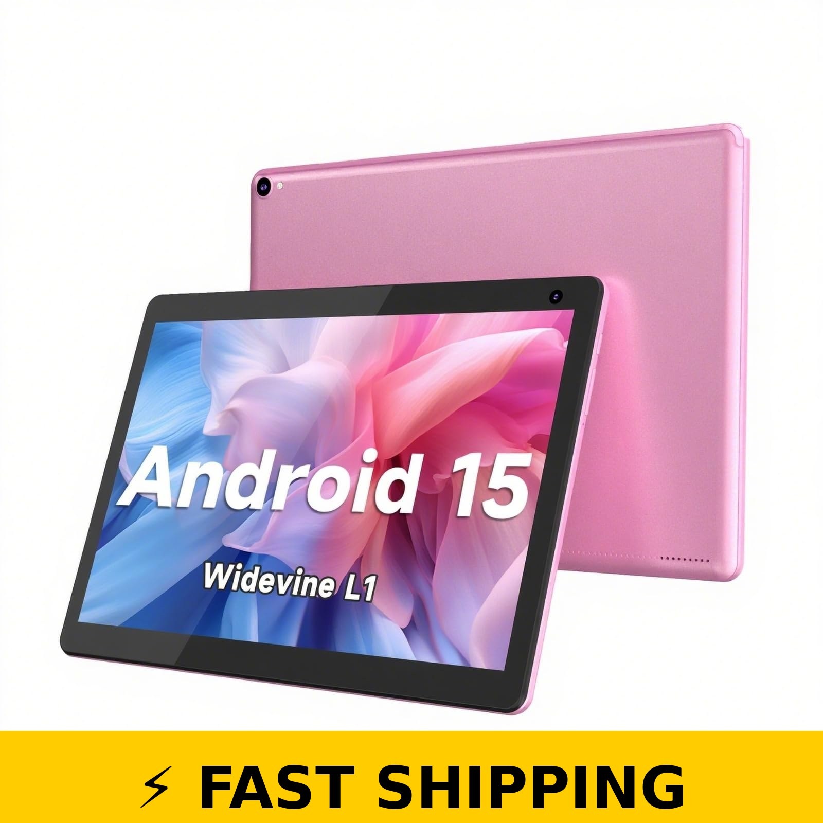 COOPERS 10" Android 15 Tablet, 32GB ROM, Quad Core, Pink