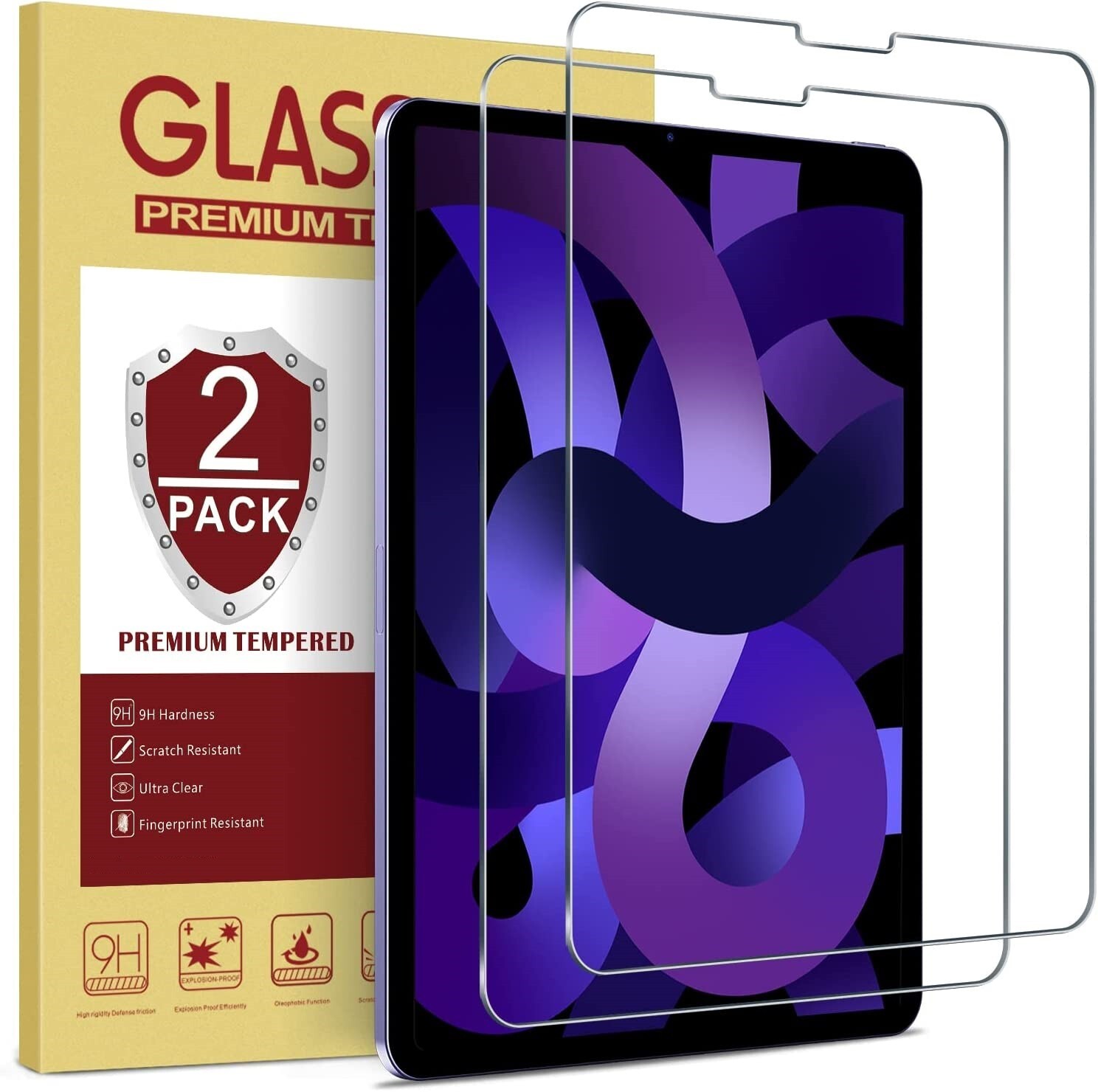 2 Pack Tempered Glass Screen Protector For iPad Air 5 (2022) 10.9'' inch 5th Gen