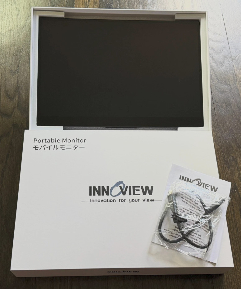 InnoView 14" OLED 4K Portable Monitor 3840x2400 100% DCI-P3 USB-C HDMI Open Box