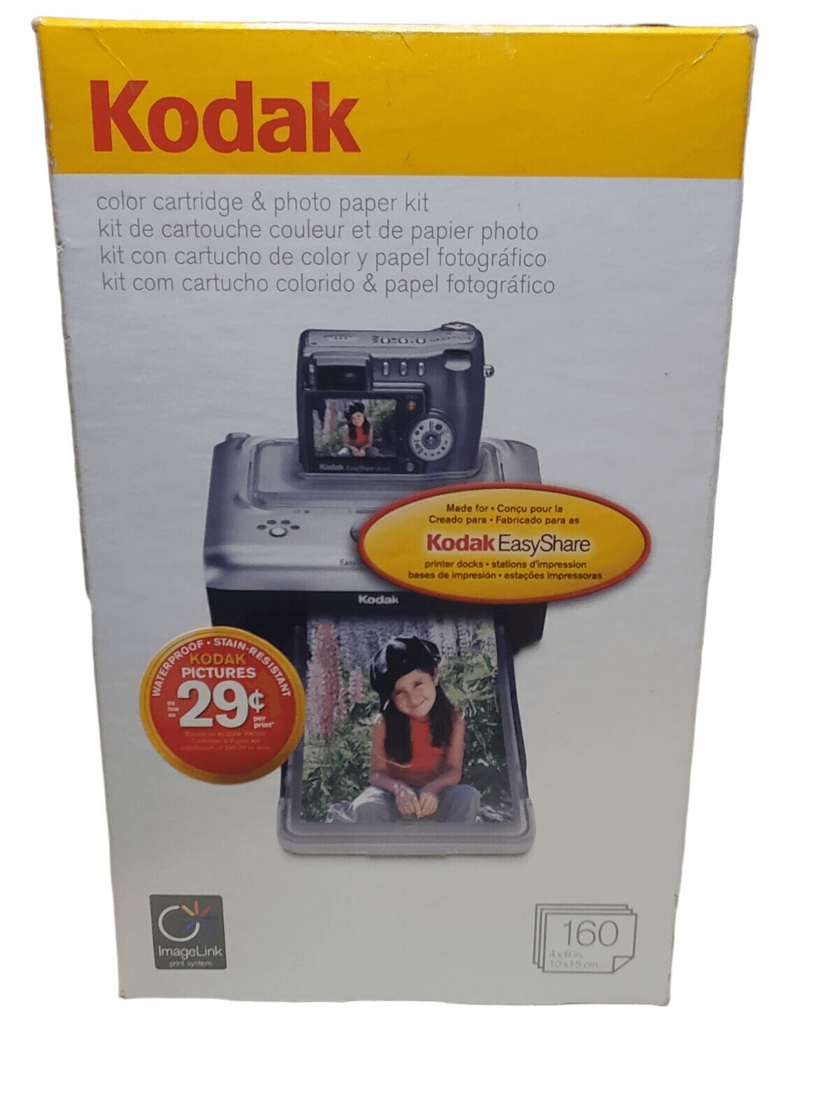 Kodak Color Cartridge & Photo Paper Kit  Borderless Photos. [EE040]