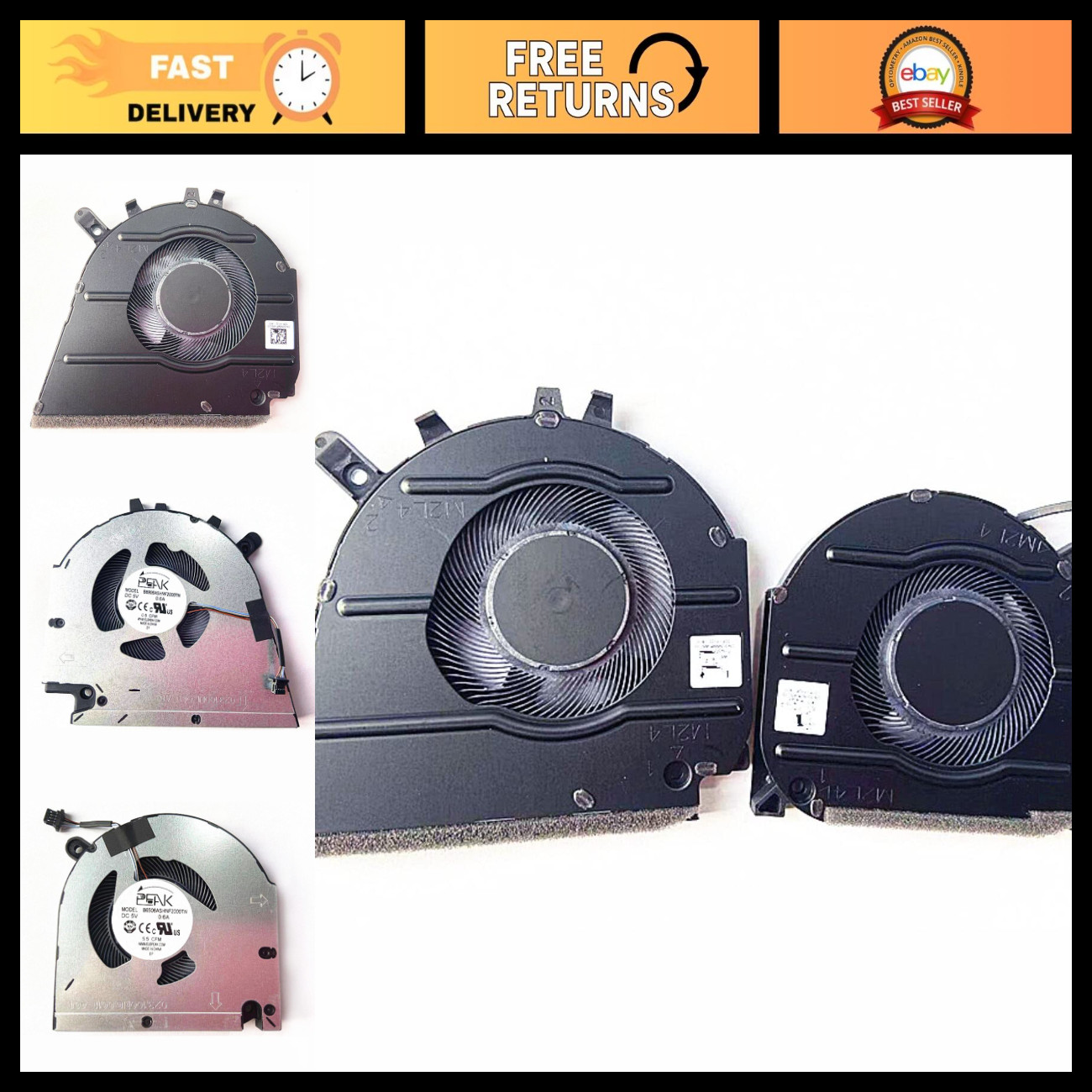 CPU & GPU Cooling Fan Replacement for Inspiron 15 7510 - High Performance Upgrad