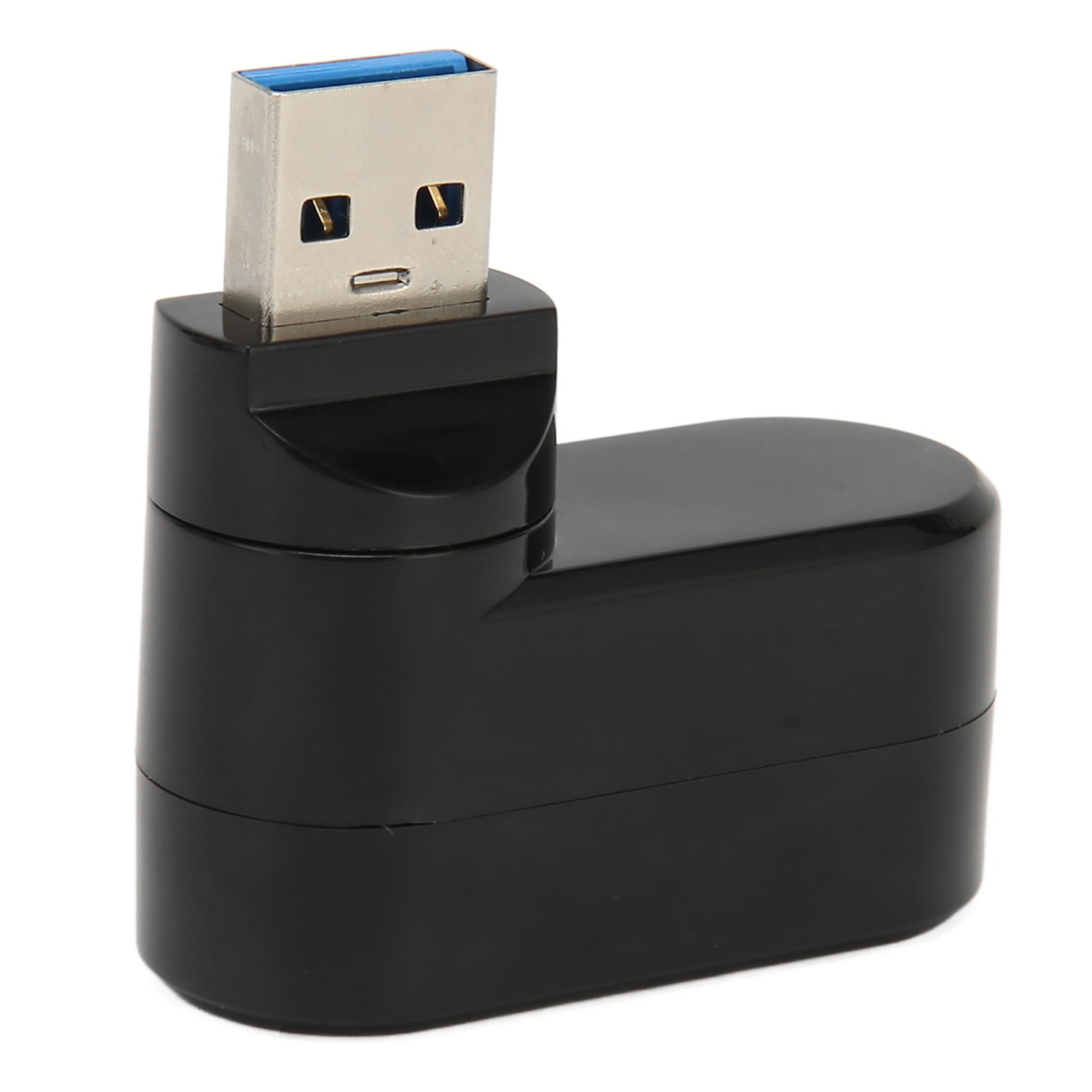 90 Degree Rotatable USB Hub 3 Port Plug And Play Supports Hot Swap 180 Degree