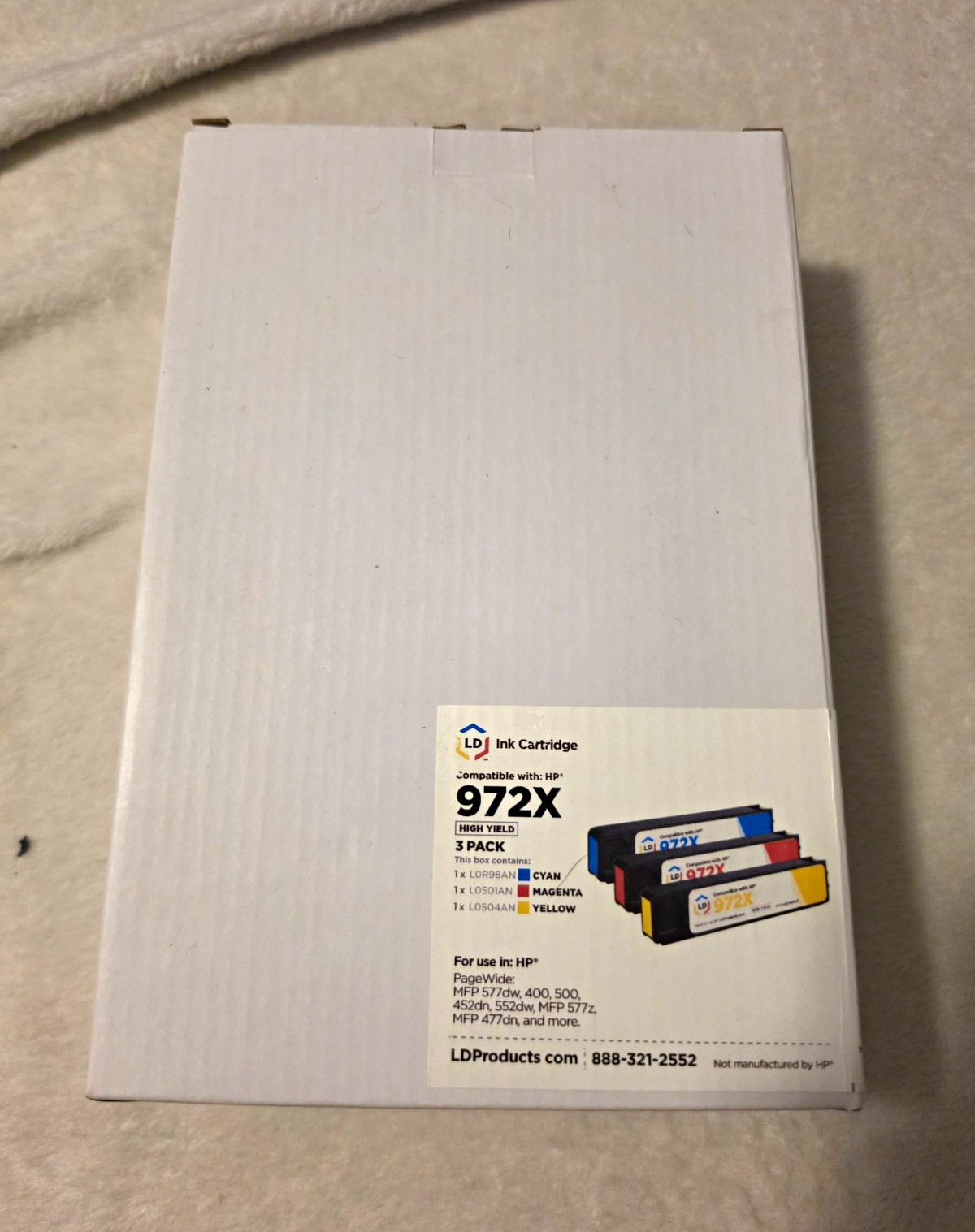LD 972X Compatible Ink Cartridge 3-Pack CMY for HP Inkjet Printers