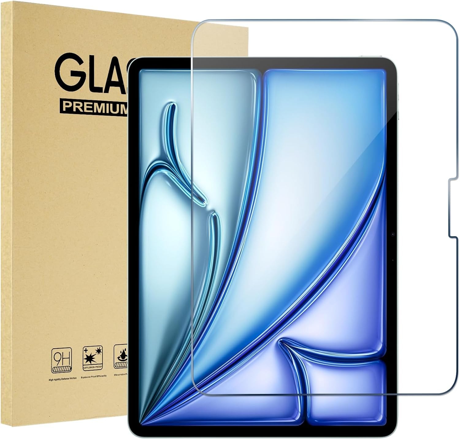 1 Pack Tempered Glass Screen Protector for iPad Pro 13/iPad Air 13