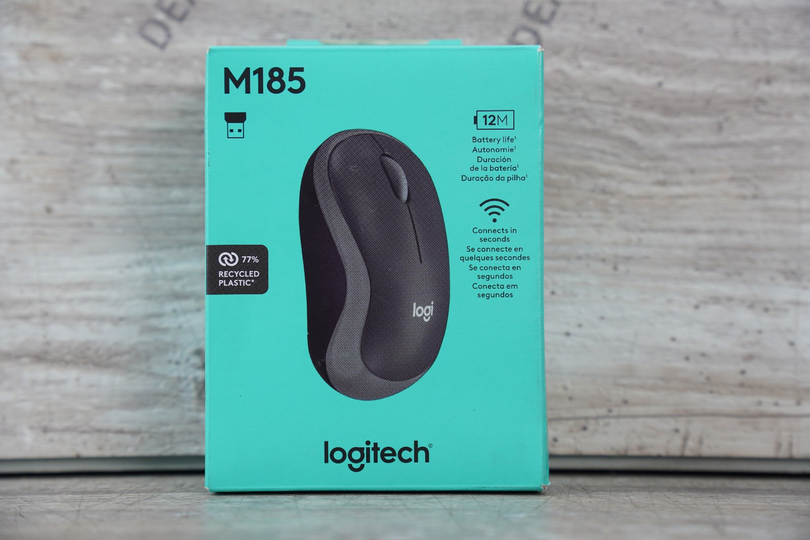 Logitech Logi Wireless Mouse M185 910-002225 w/ Dongle Black/Gray - Free S/H