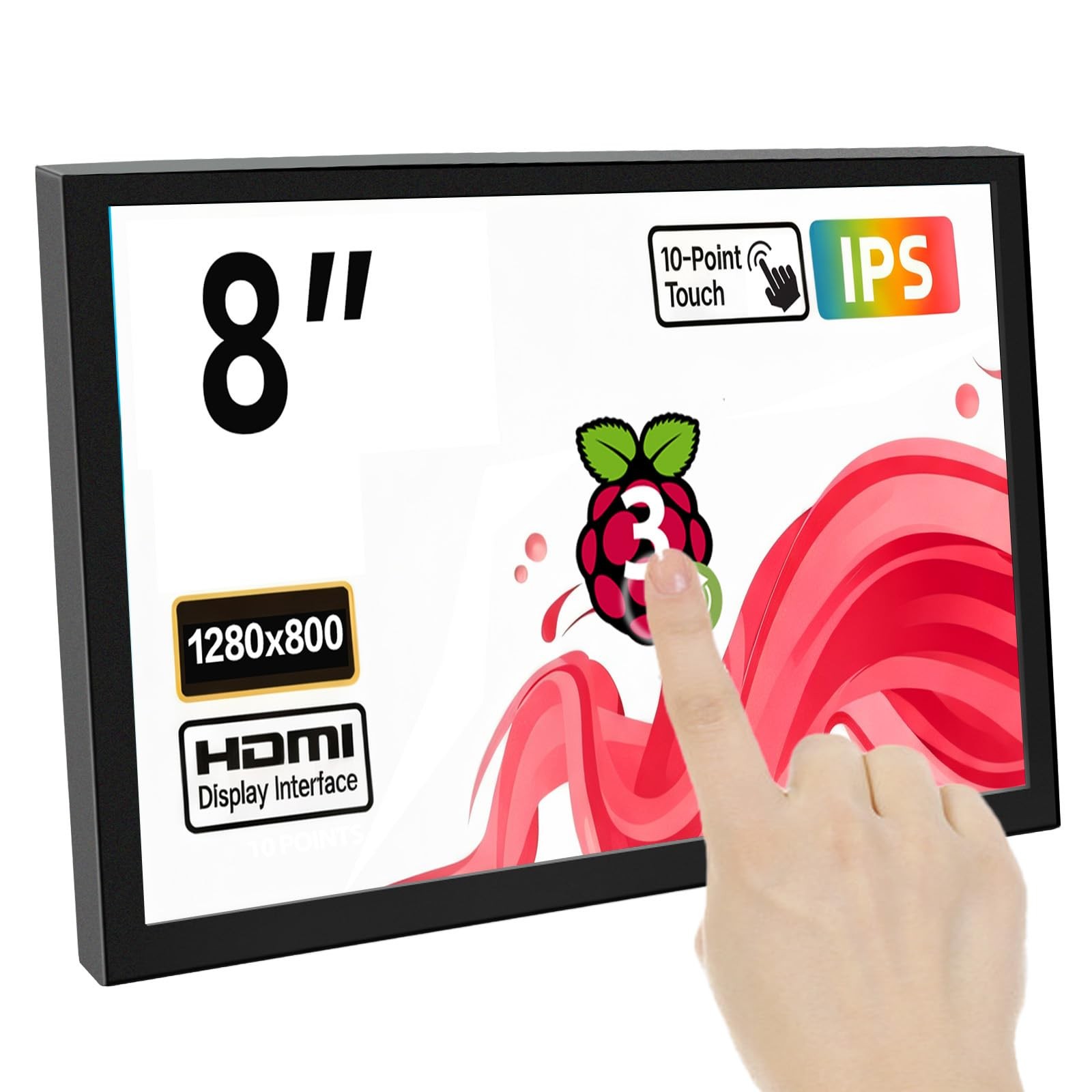 VIEWMEI 8 Inch Touch Portable Monitor Mini HDMI 1280x800 for PC Laptop