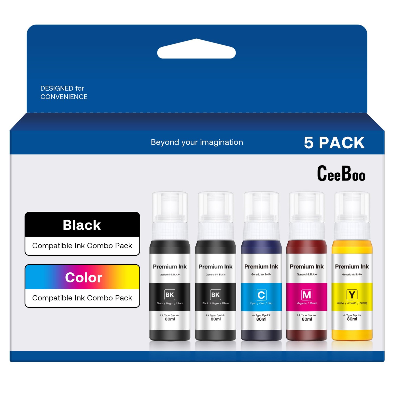 CEEBOO Compatible Ink Bottle Replacement for Epson 522 (Not Sublimation Ink),...