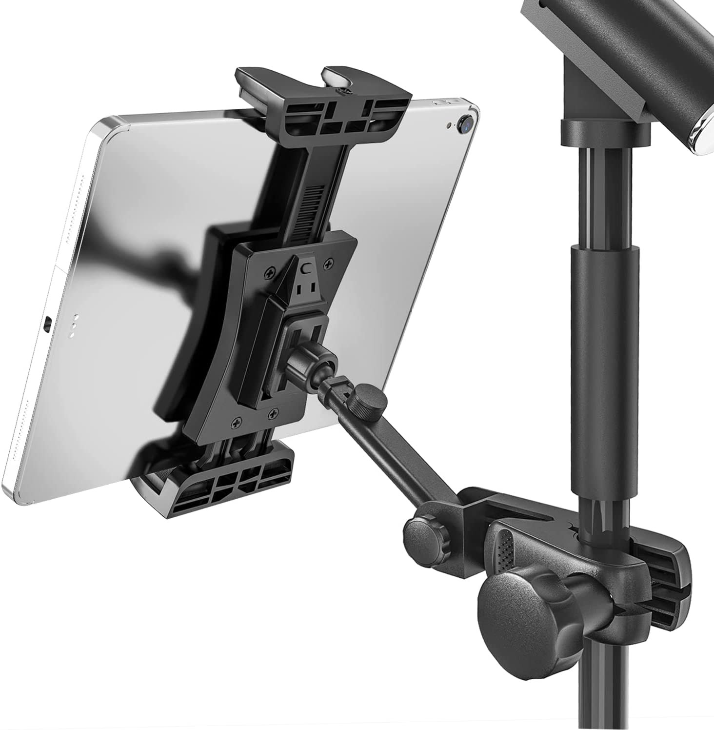 Tablet Holder for Microphone Stand, Mic Music Stand Tablet Holder for Ipad, Sma