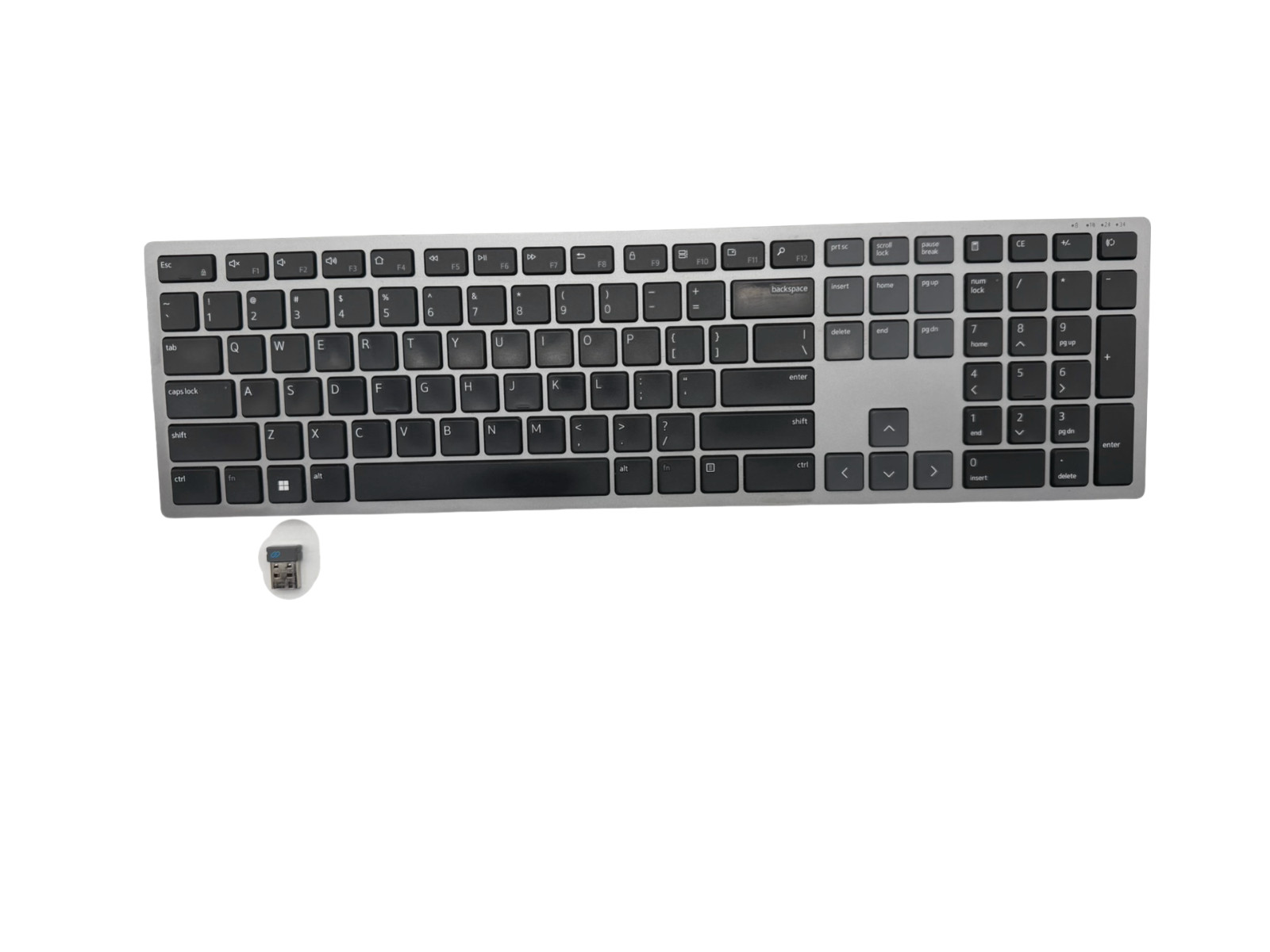 Dell KB7221WT Multidevice Bluetooth Wireless Keyboard with Wireless Receiver UD
