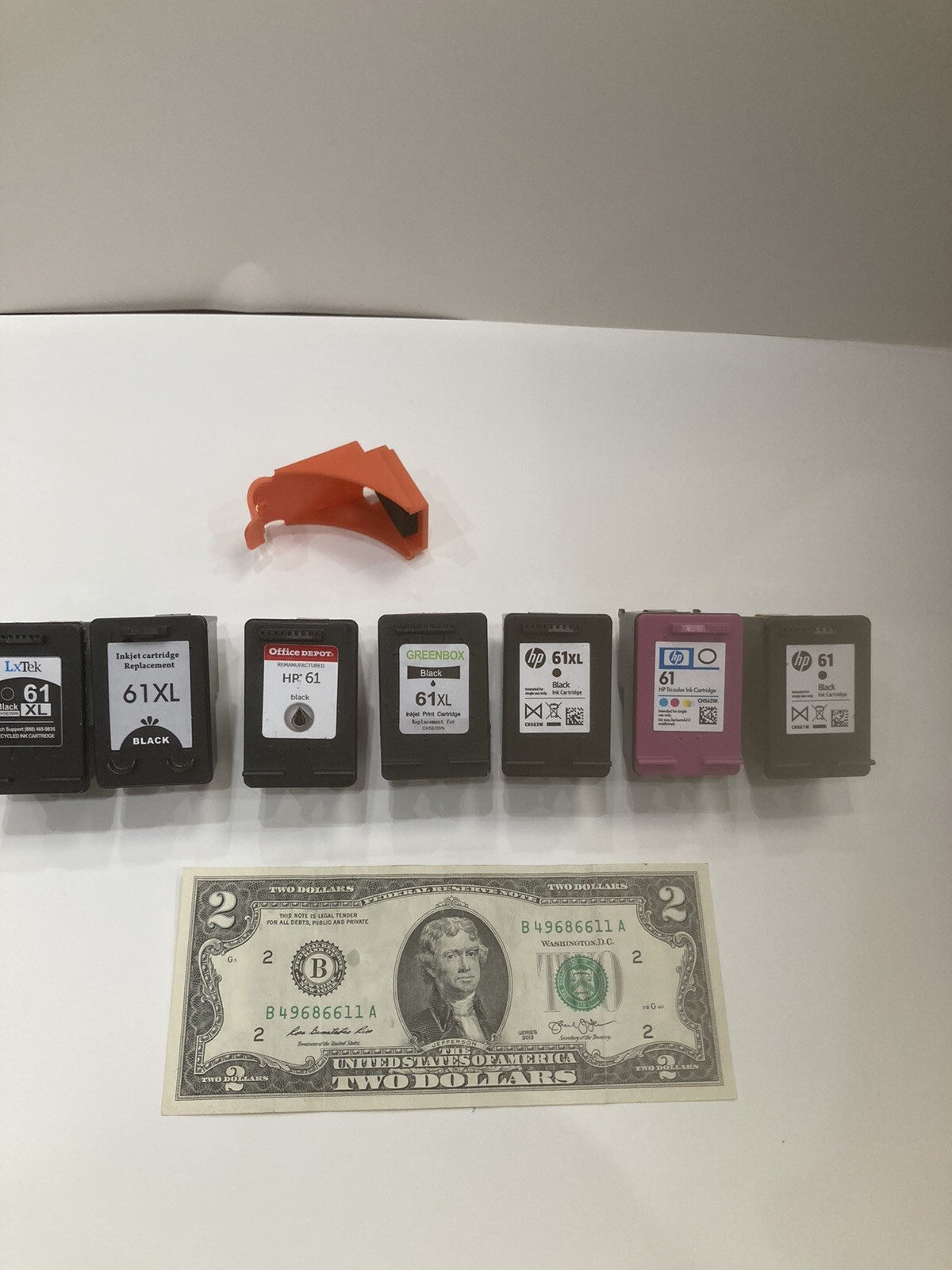 9 Empty HP 61 Ink Printer Cartridges 6Black & 1 Colored Fast Ship Great Deal $$$