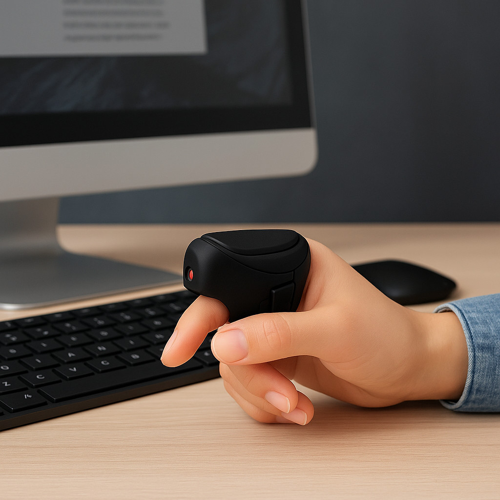 2.4GHz Finger Mouse – Ergonomic Handheld Wireless Trackball for Laptop & PC