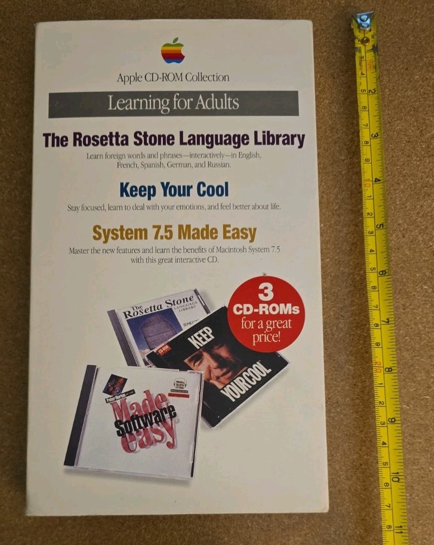 Vintage Apple Mac Software CD-Rom Collection 1994 Learning For Adults Set
