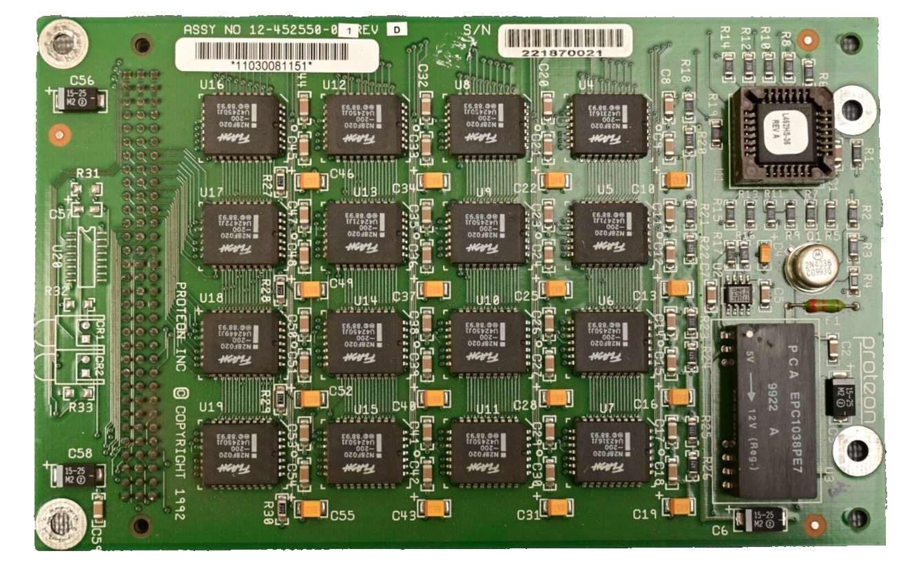 Proteon ProNET CNX 500 Router Flash Board Vintage 1992 12-452550 Intel N28F020