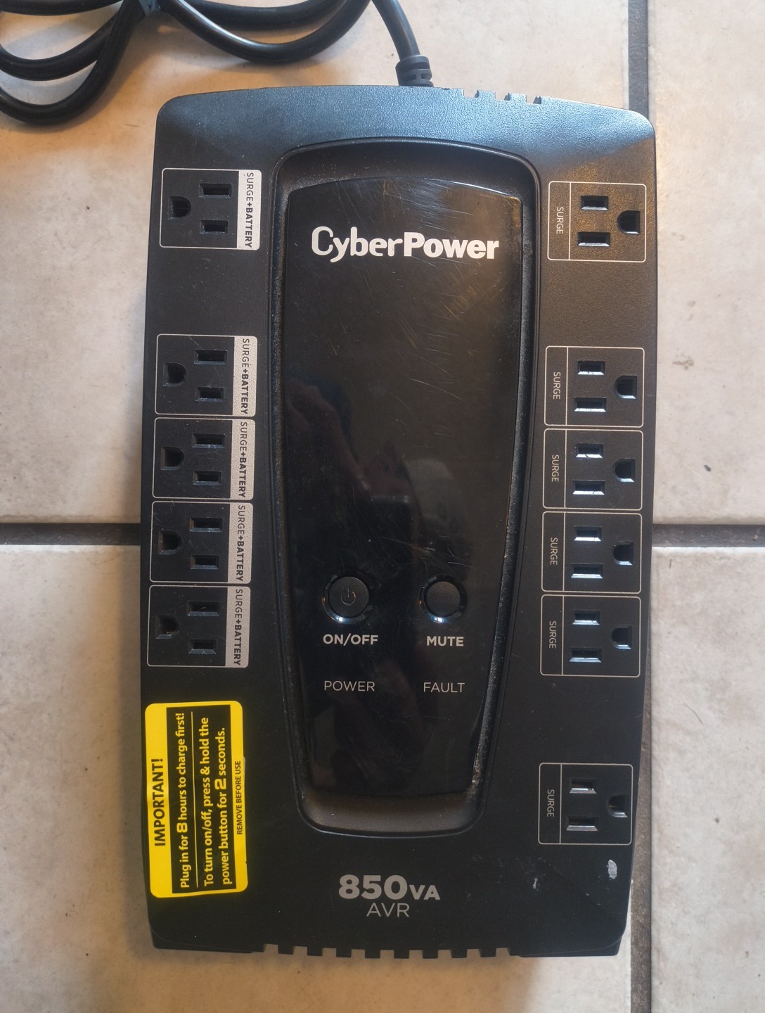 CYBERPOWER LE850G Battery Backup Surge Protector 850VA - Includes Battery TESTED