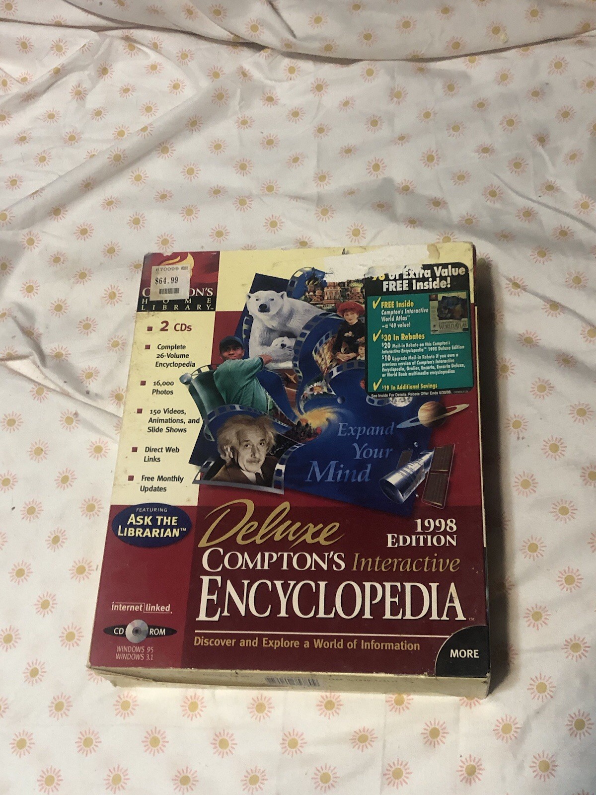 Deluxe Compton's Interactive Encyclopedia 1998 – Windows 95/3.1 – Factory Sealed