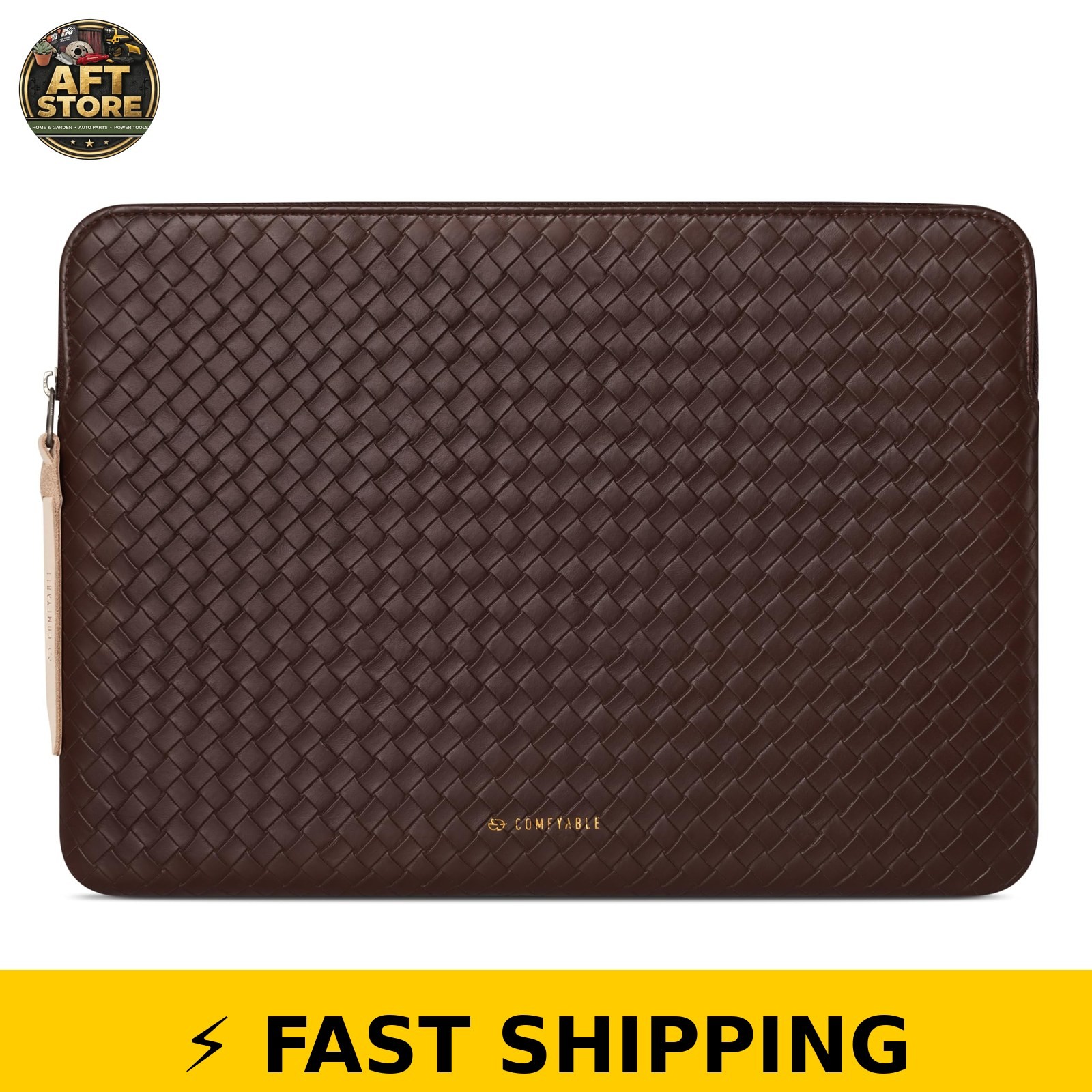 Comfyable 13 Inch Woven-Look Laptop Sleeve for MacBook Air/Pro - Mocha Brown