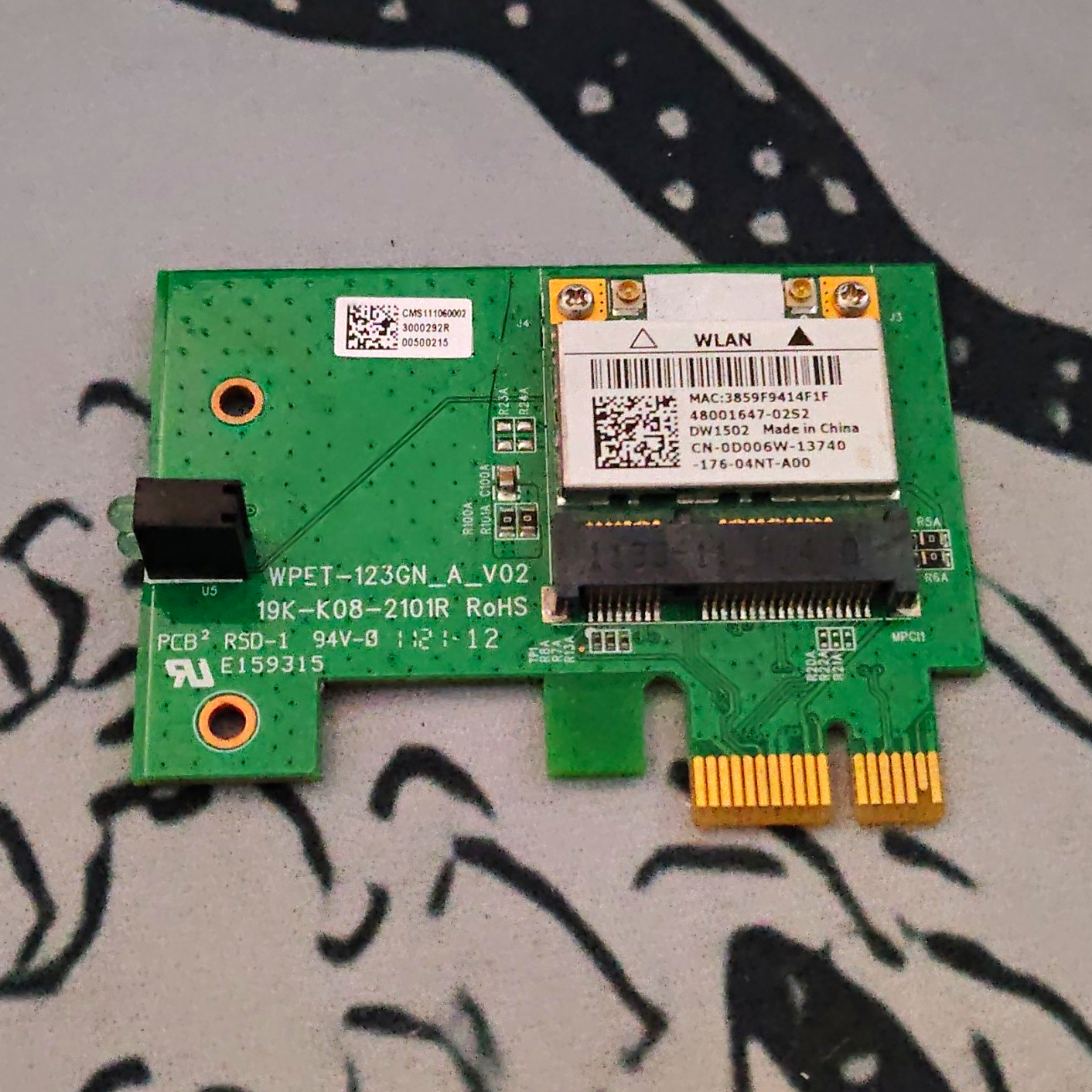 Atheros AR5B95 Mini PCIe Wireless Card 802.11b/g/n 150Mbps CN-056CGK