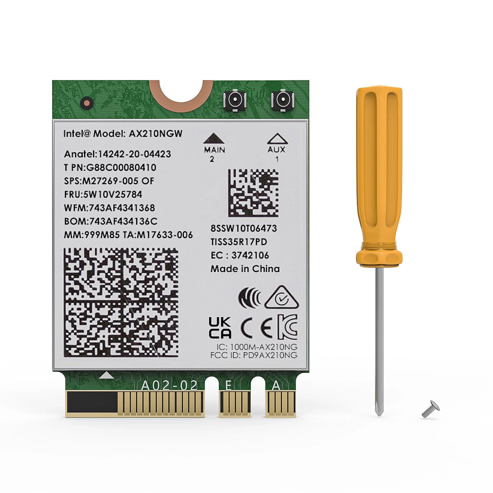 Intel AX210 WiFi6E Wireless Card Tri-Band 5400Mbps Network Adapter Bluetooth 5.3