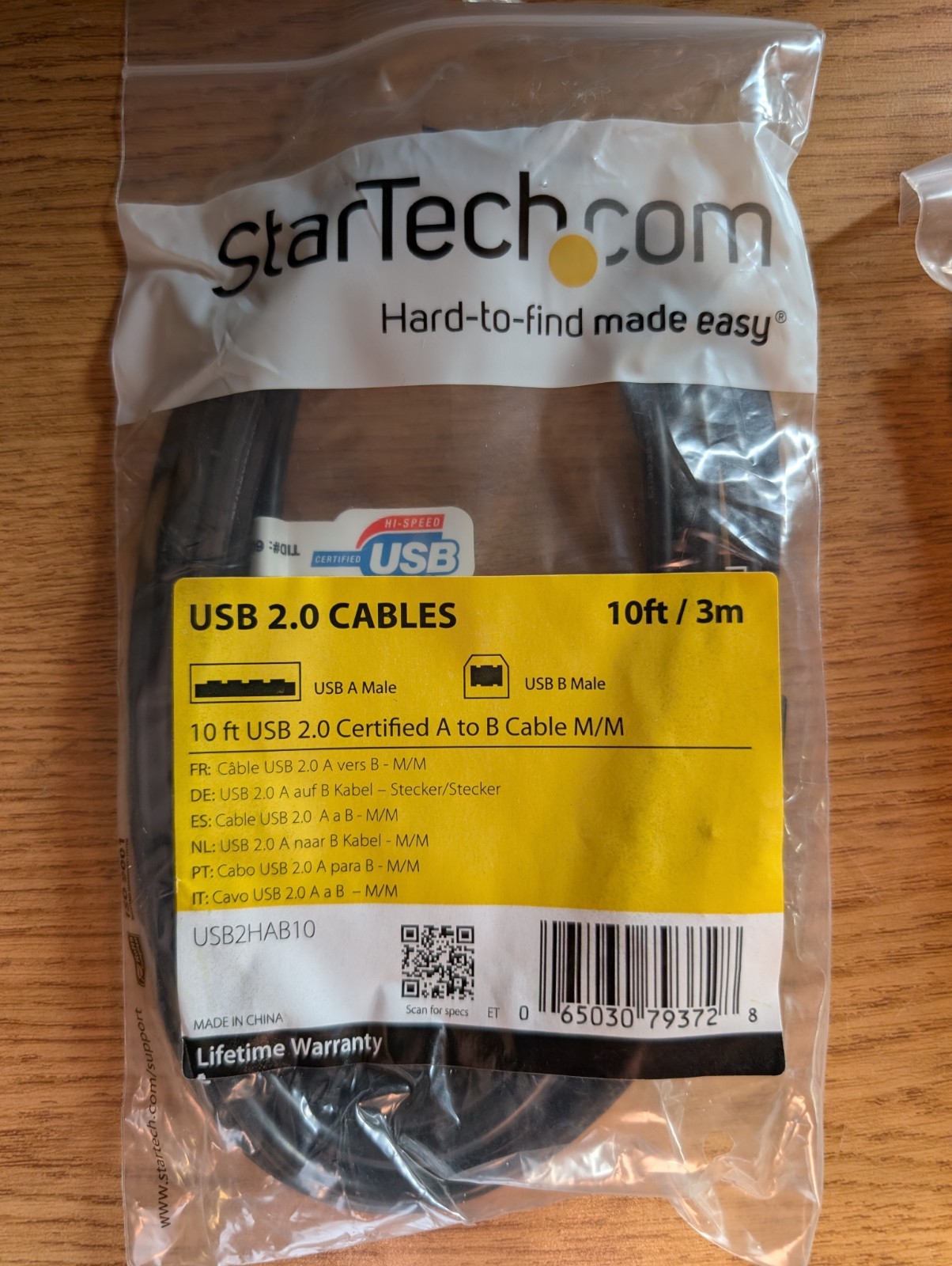 StarTech.com USB2HAB10 10ft USB A to USB B Cable
