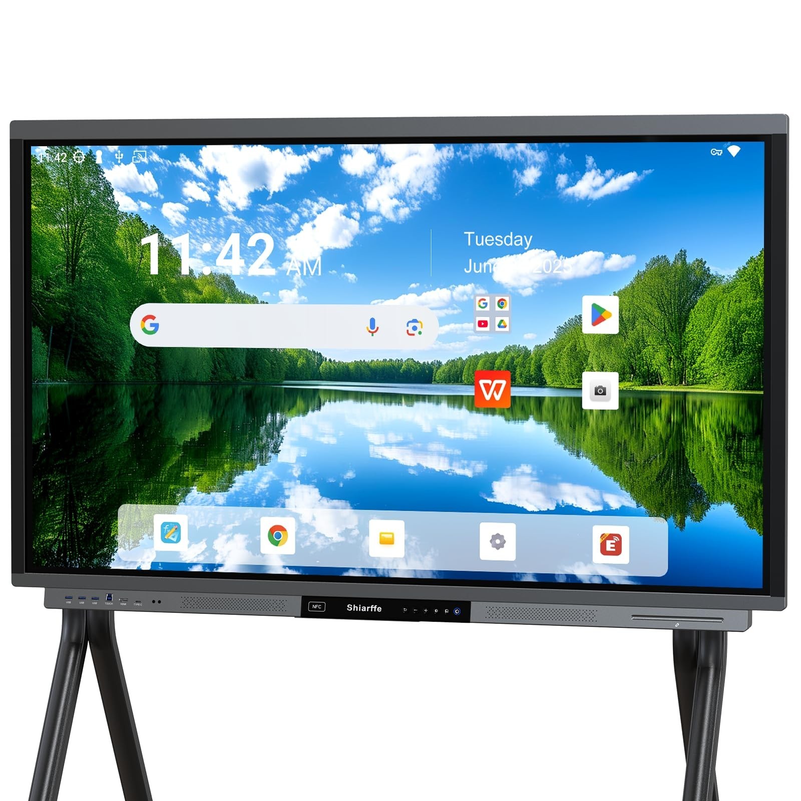 Shiarffe R9 Smart Board 55 Inch 4K Interactive Whiteboard Google EDLA-Certifi...