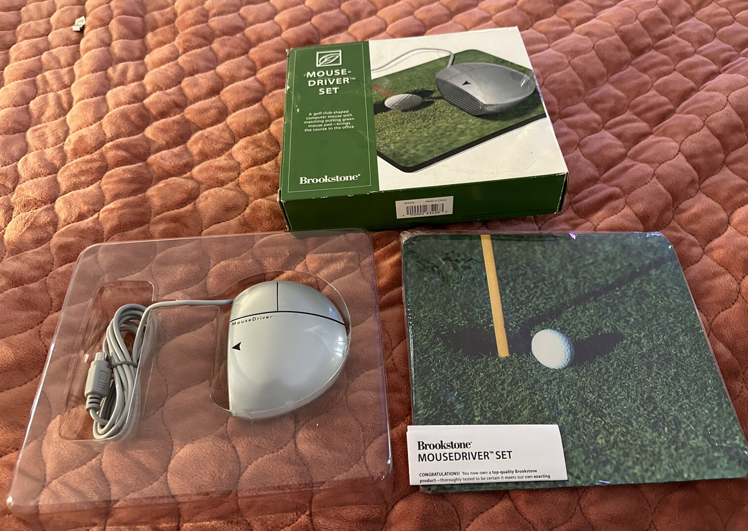 RARE NEW Brookstone Corded GOLF Mouse-Driver Set PS/2