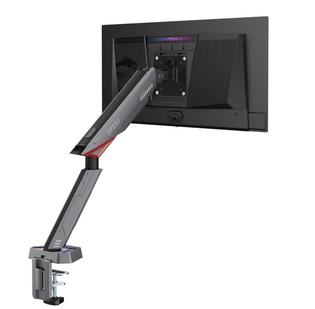 MSI MPG MT161R Premium RGB Single Monitor Stand Arm Supports 17-45" Screens VESA