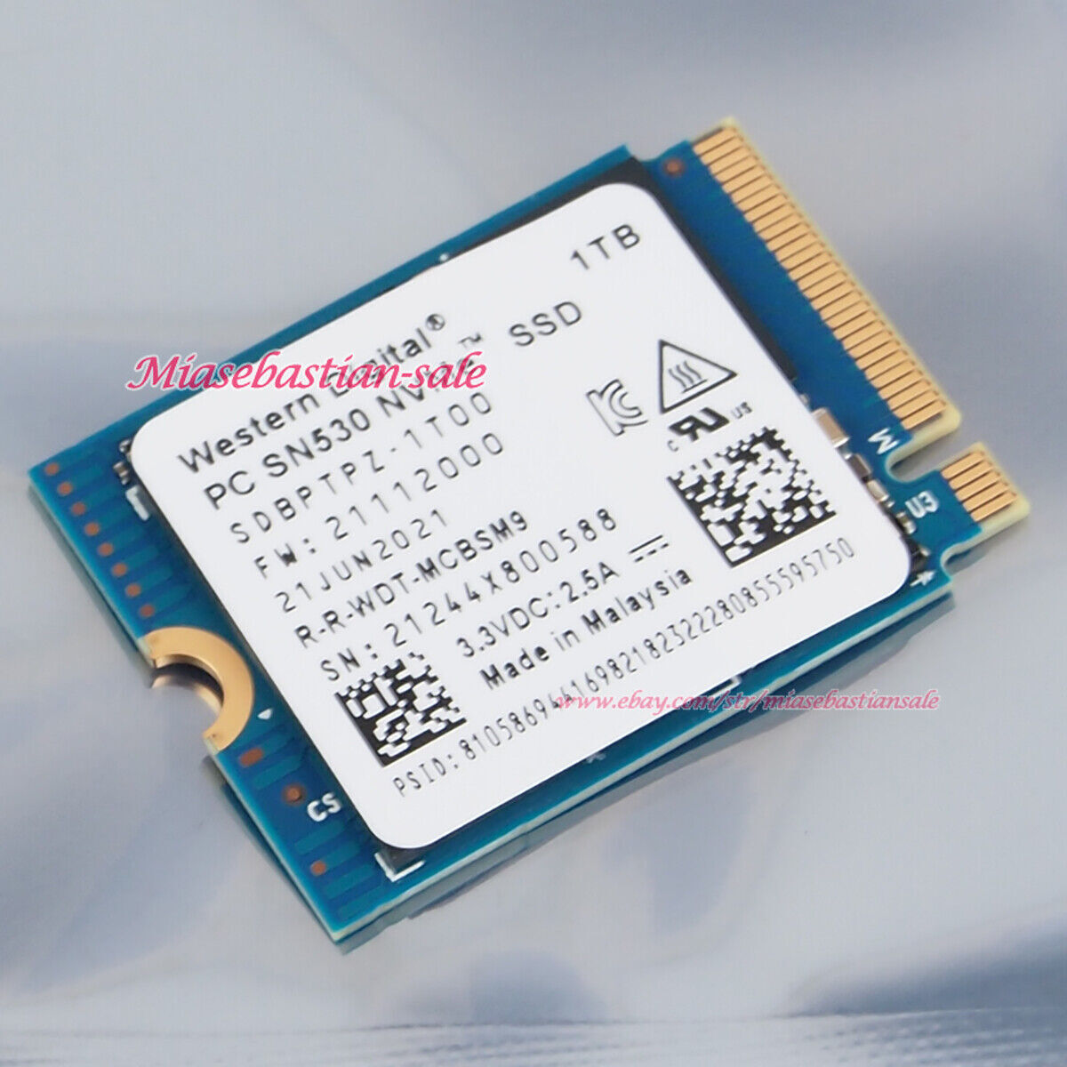WD SN530 1TB NVMe SSD M.2 2230 For Microsoft surface Steam Deck