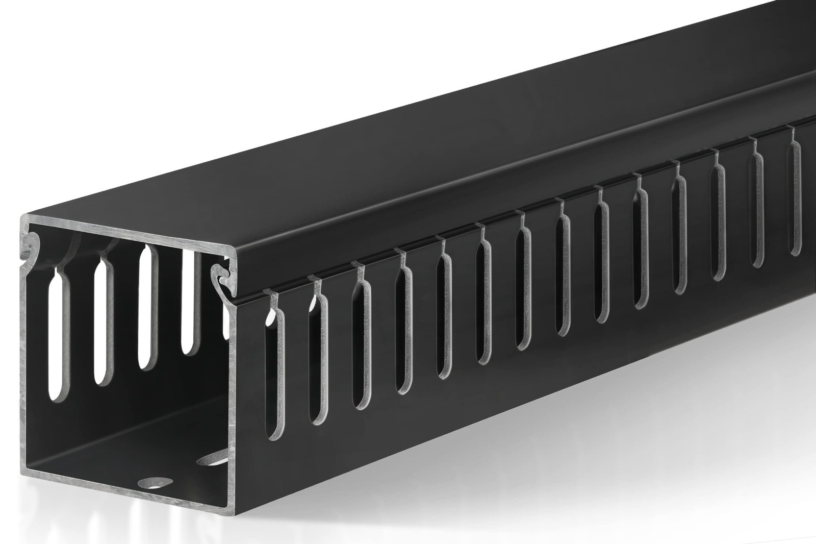 2"H x 2"W Cable Raceway - 6ft Under Desk Wire Management Channel, Black, Organiz